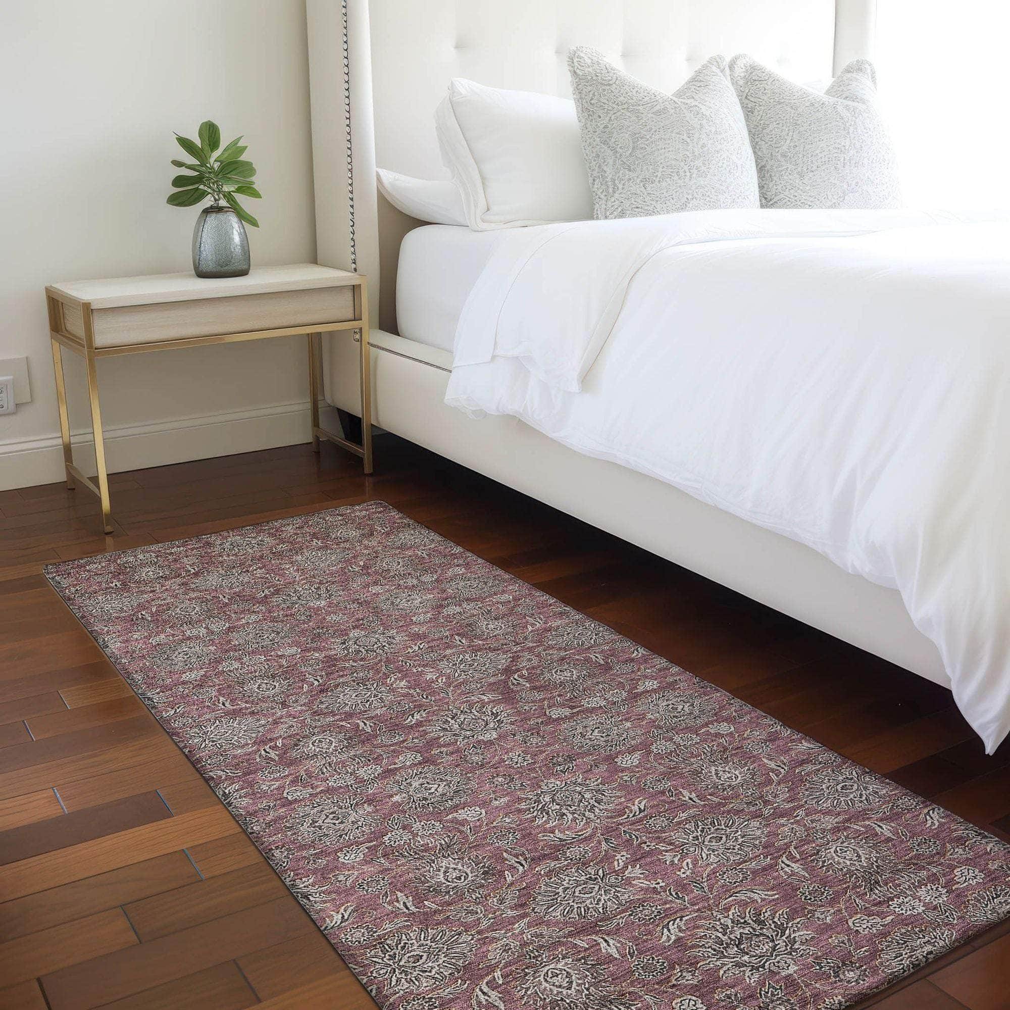 Machine Made ACN702 Merlot Red Rugs #color_merlot red
