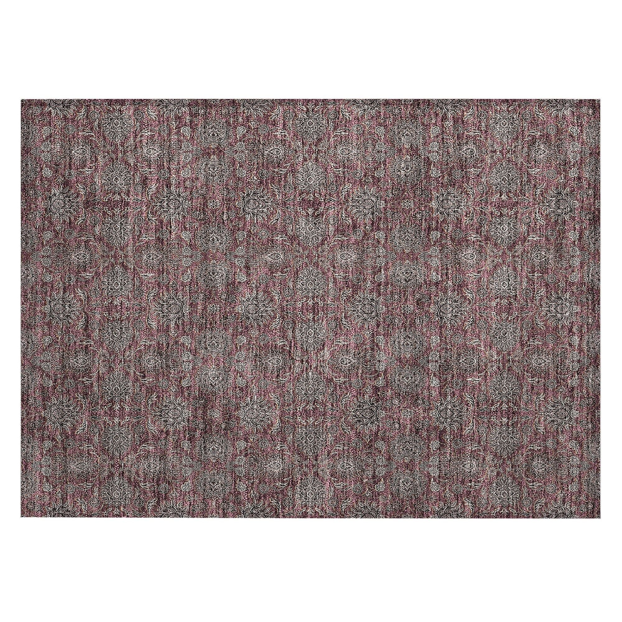Machine Made ACN702 Merlot Red Rugs #color_merlot red