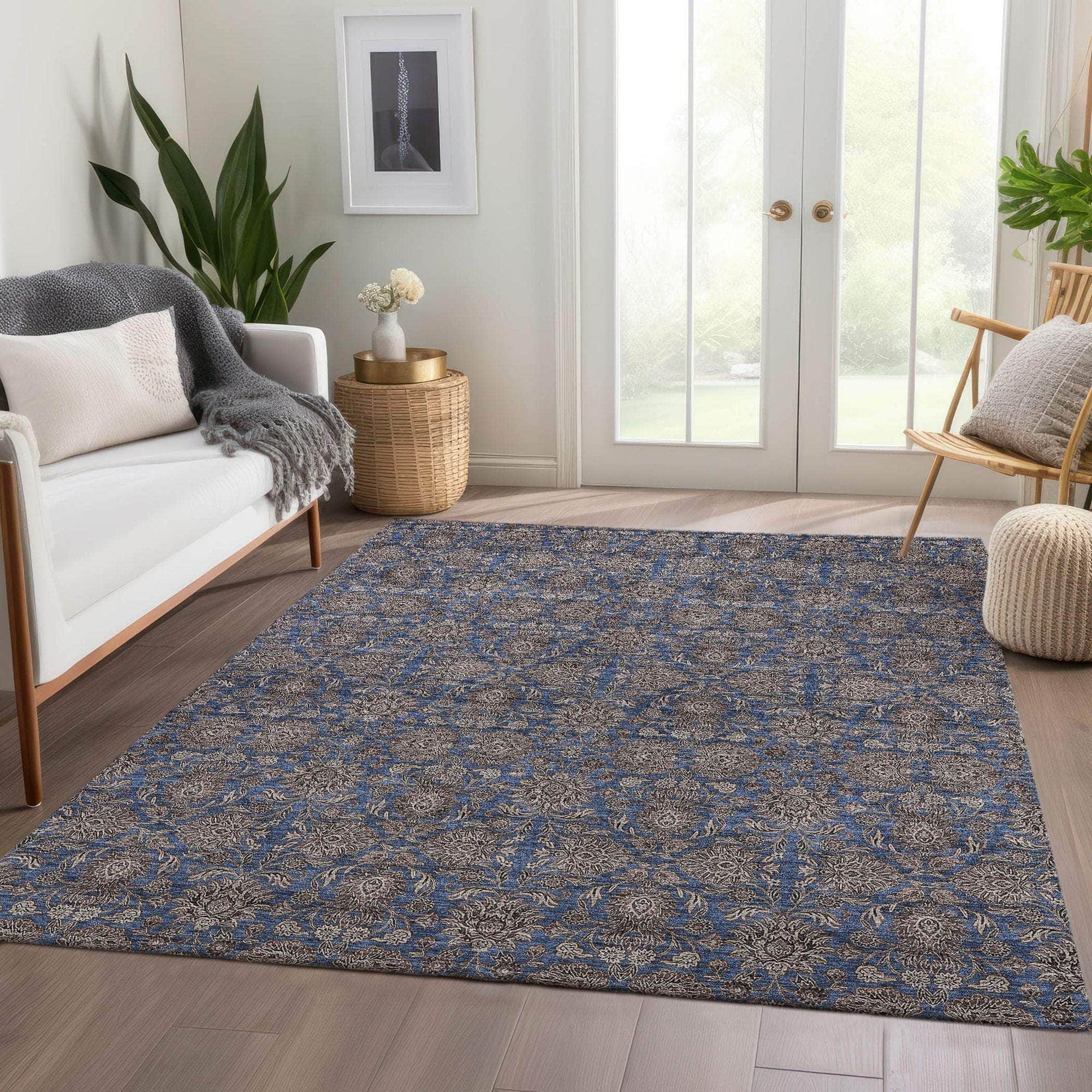 Machine Made ACN702 Navy Blue Rugs #color_navy blue