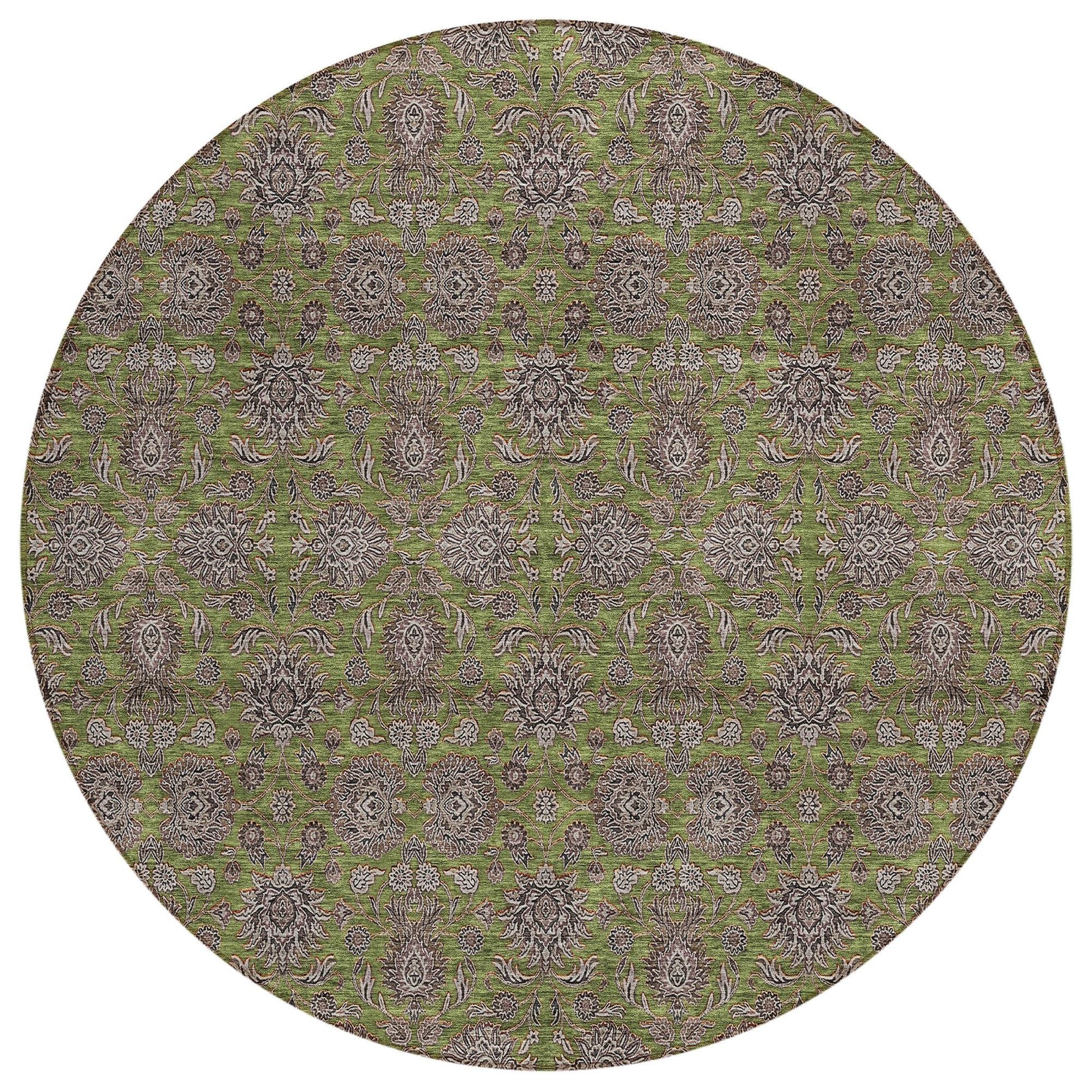 Machine Made ACN702 Olive Green Rugs #color_olive green