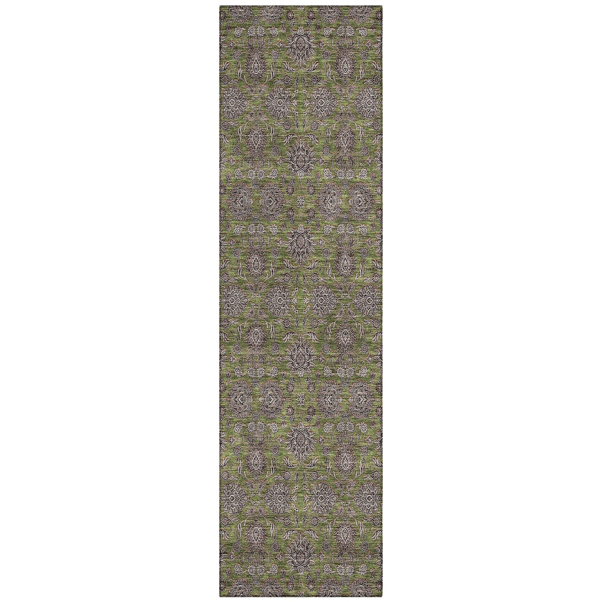 Machine Made ACN702 Olive Green Rugs #color_olive green