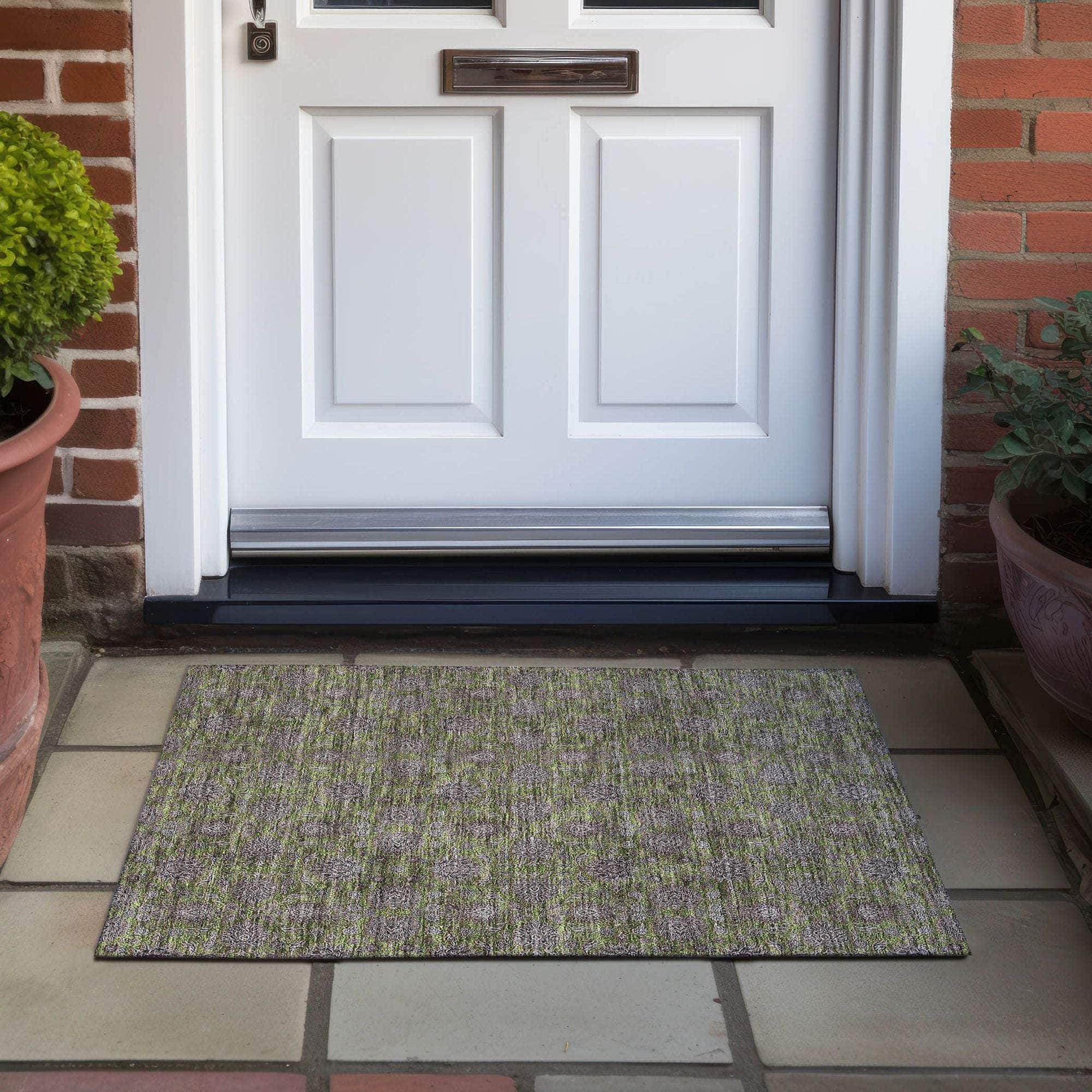Machine Made ACN702 Olive Green Rugs #color_olive green