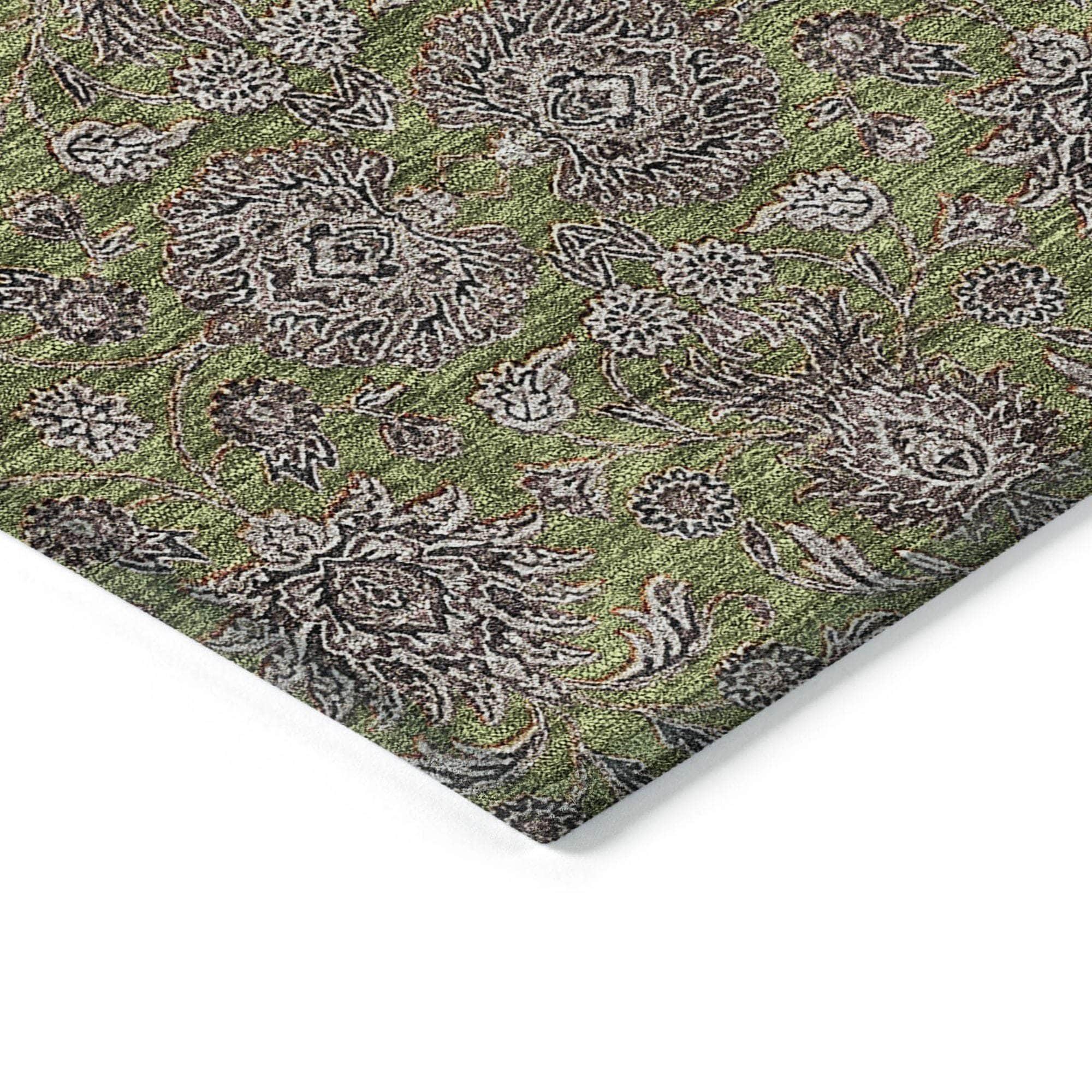 Machine Made ACN702 Olive Green Rugs #color_olive green