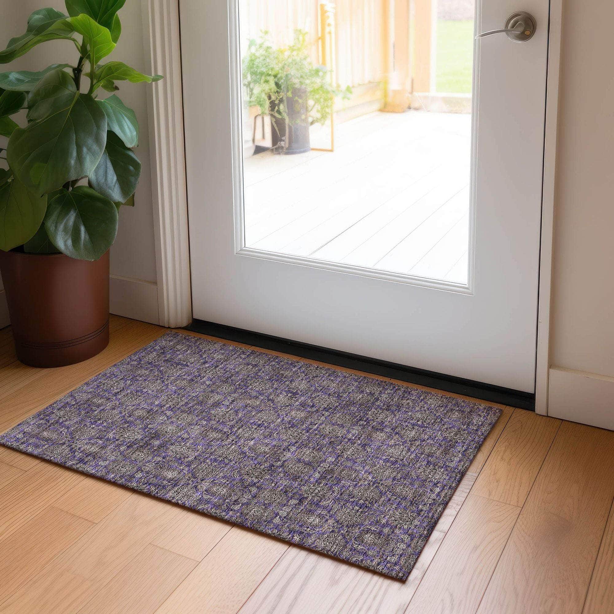Machine Made ACN702 Purple  Rugs #color_purple 