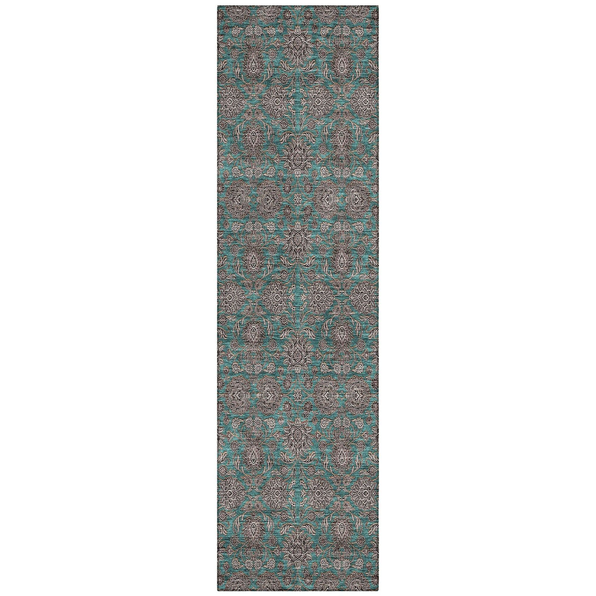 Machine Made ACN702 Teal  Rugs #color_teal 