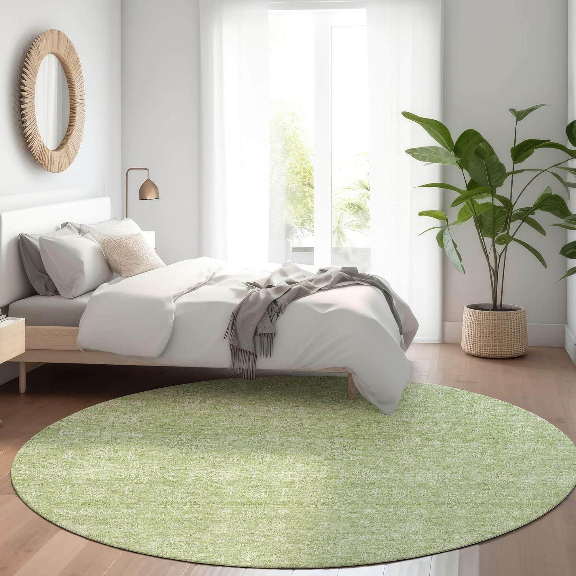 Machine Made ACN703 Aloe Green Rugs #color_aloe green