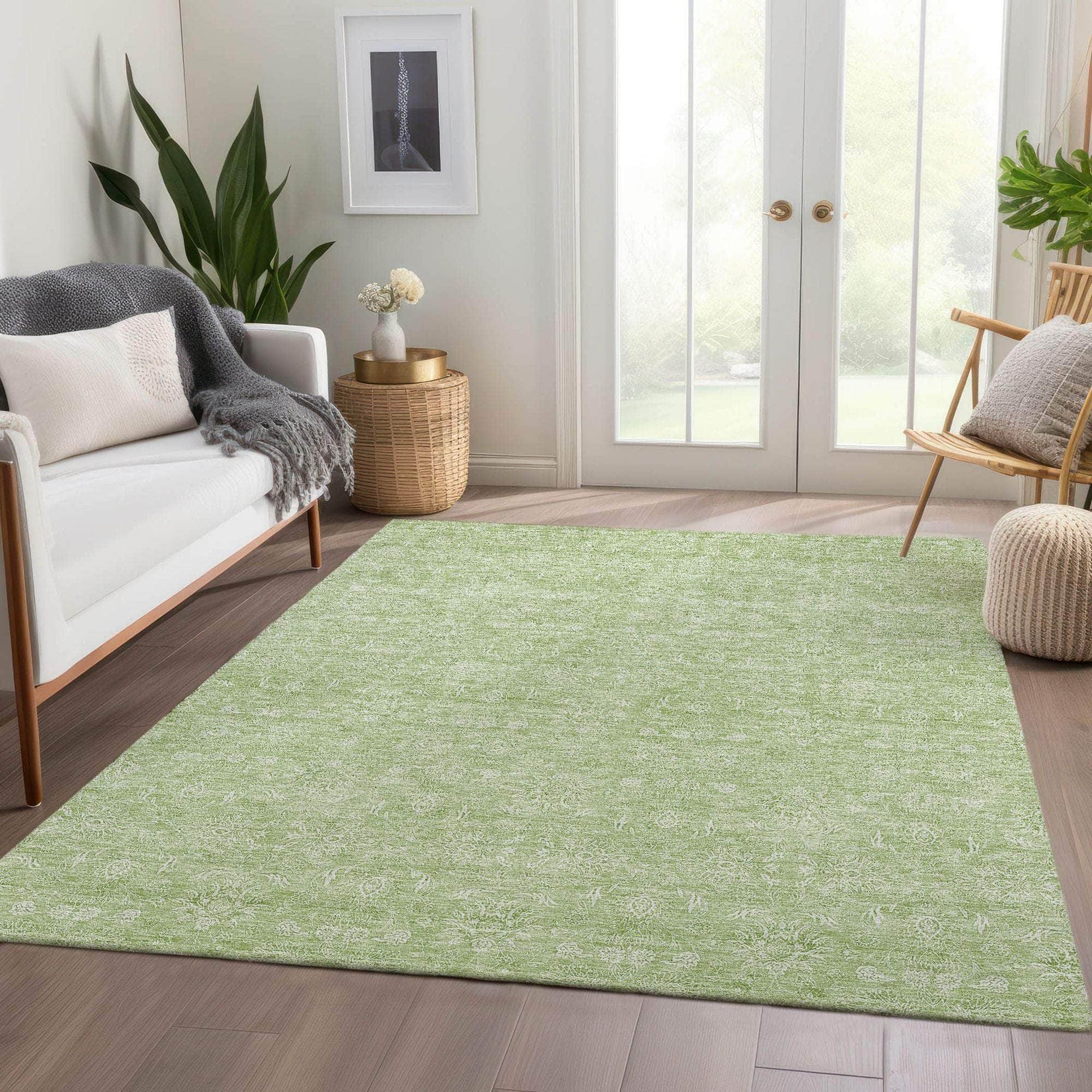 Machine Made ACN703 Aloe Green Rugs #color_aloe green