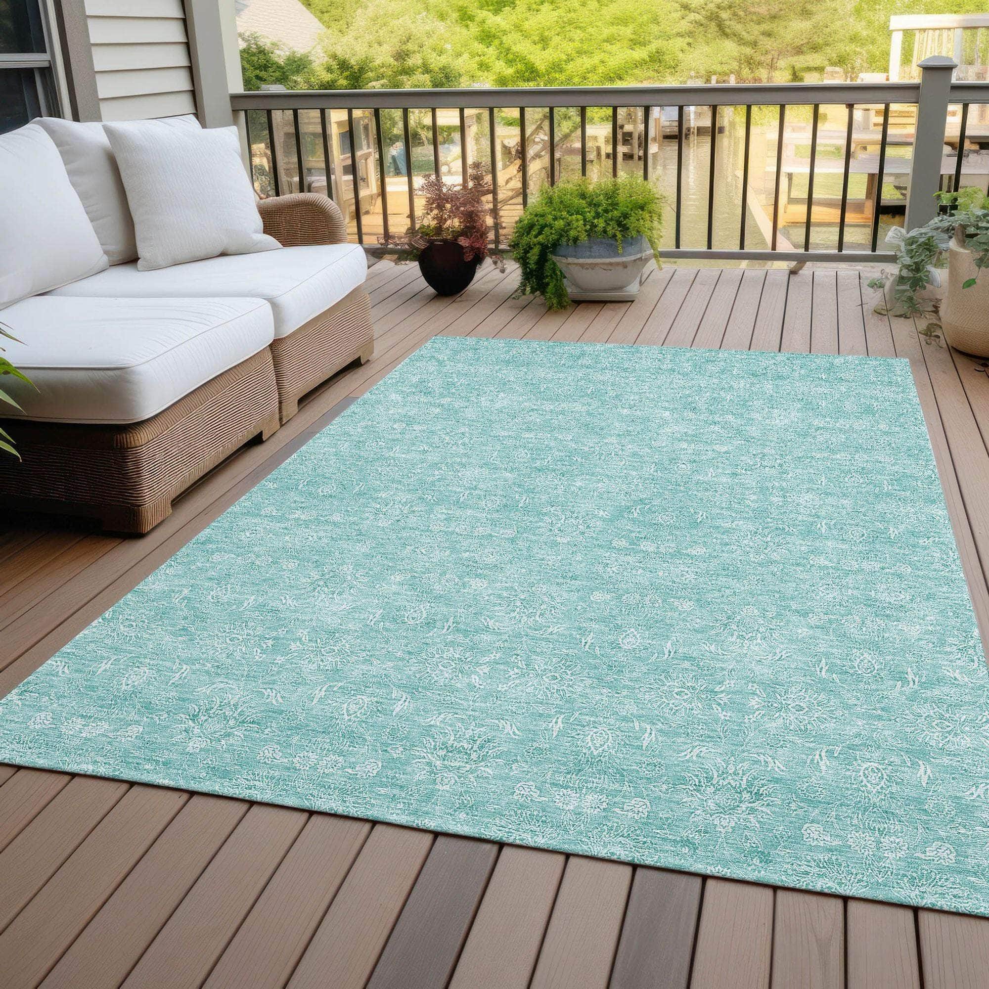 Machine Made ACN703 Aqua Teal Rugs #color_aqua teal