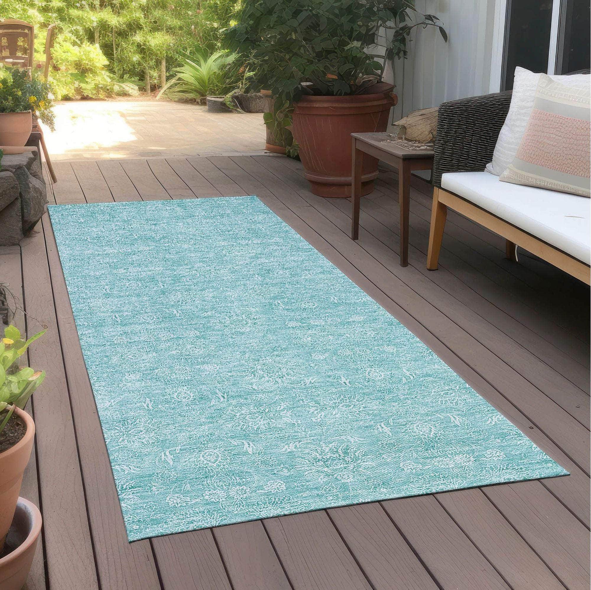 Machine Made ACN703 Aqua Teal Rugs #color_aqua teal