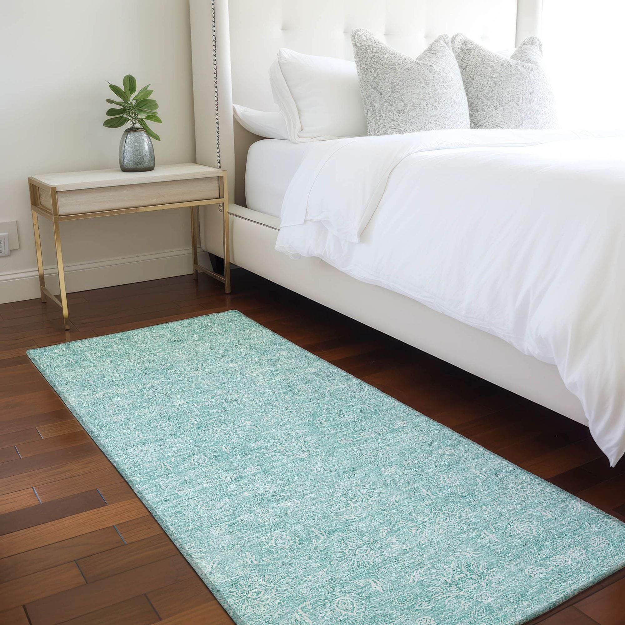 Machine Made ACN703 Aqua Teal Rugs #color_aqua teal