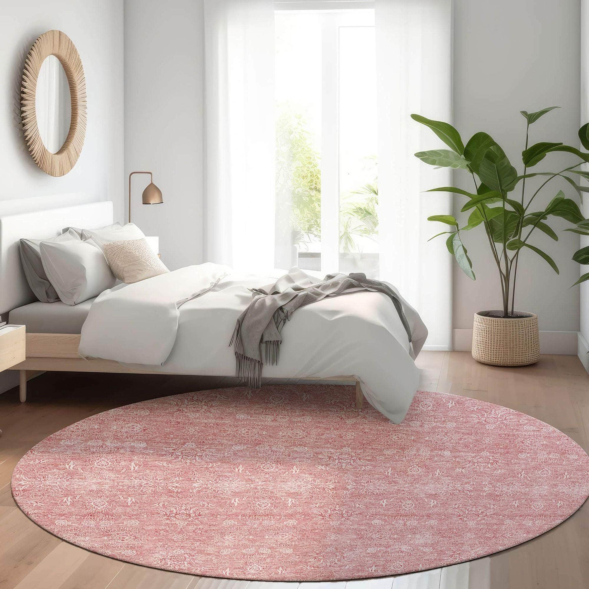 Machine Made ACN703 Blush Pink Rugs #color_blush pink