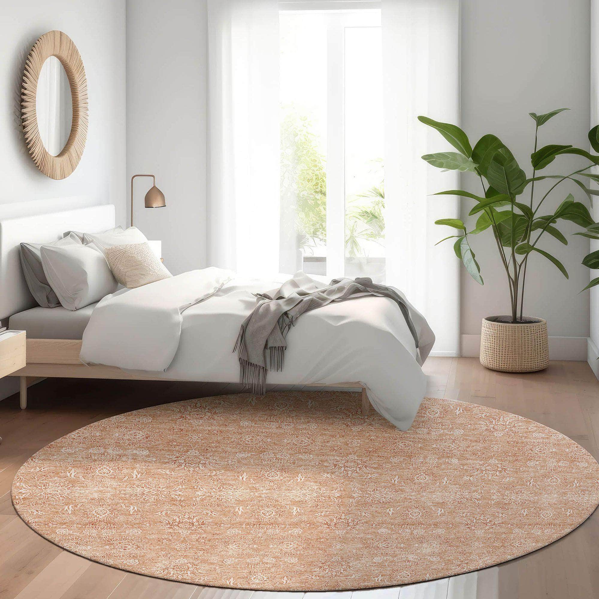 Machine Made ACN703 Coral Orange Rugs #color_coral orange