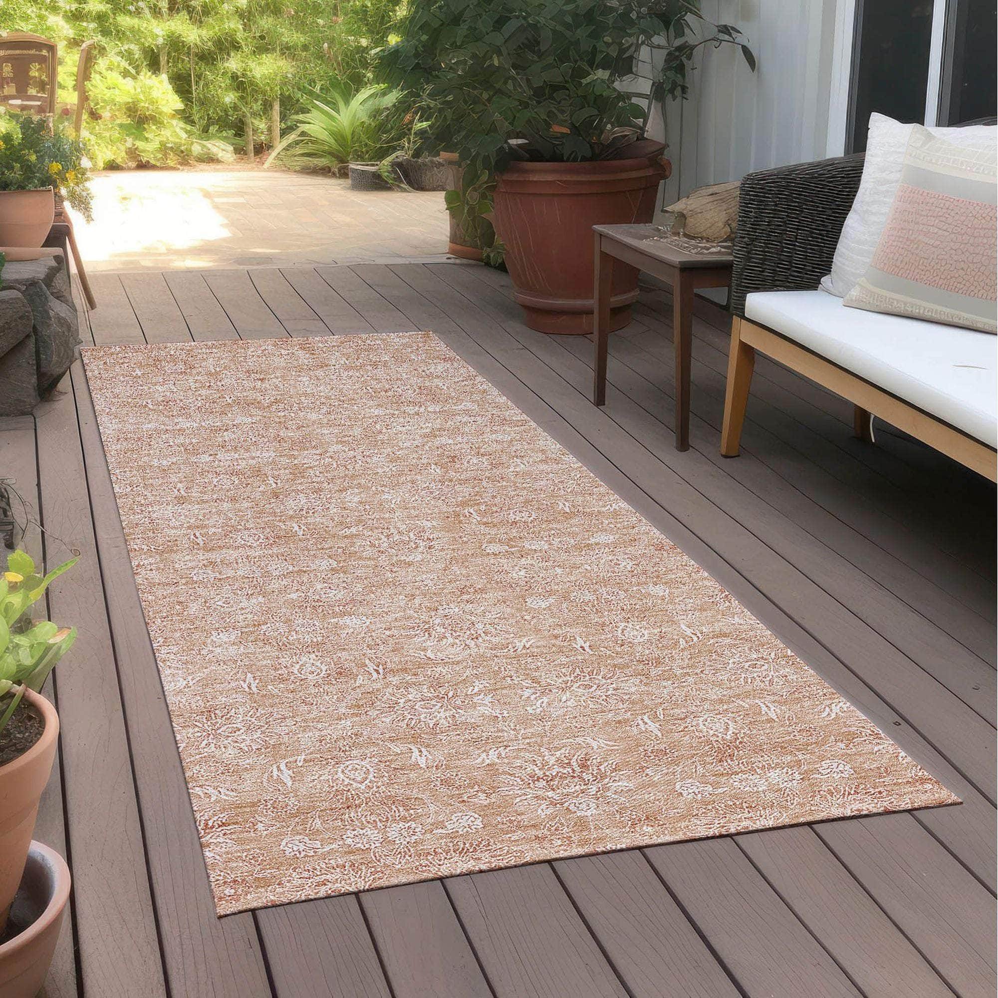 Machine Made ACN703 Coral Orange Rugs #color_coral orange