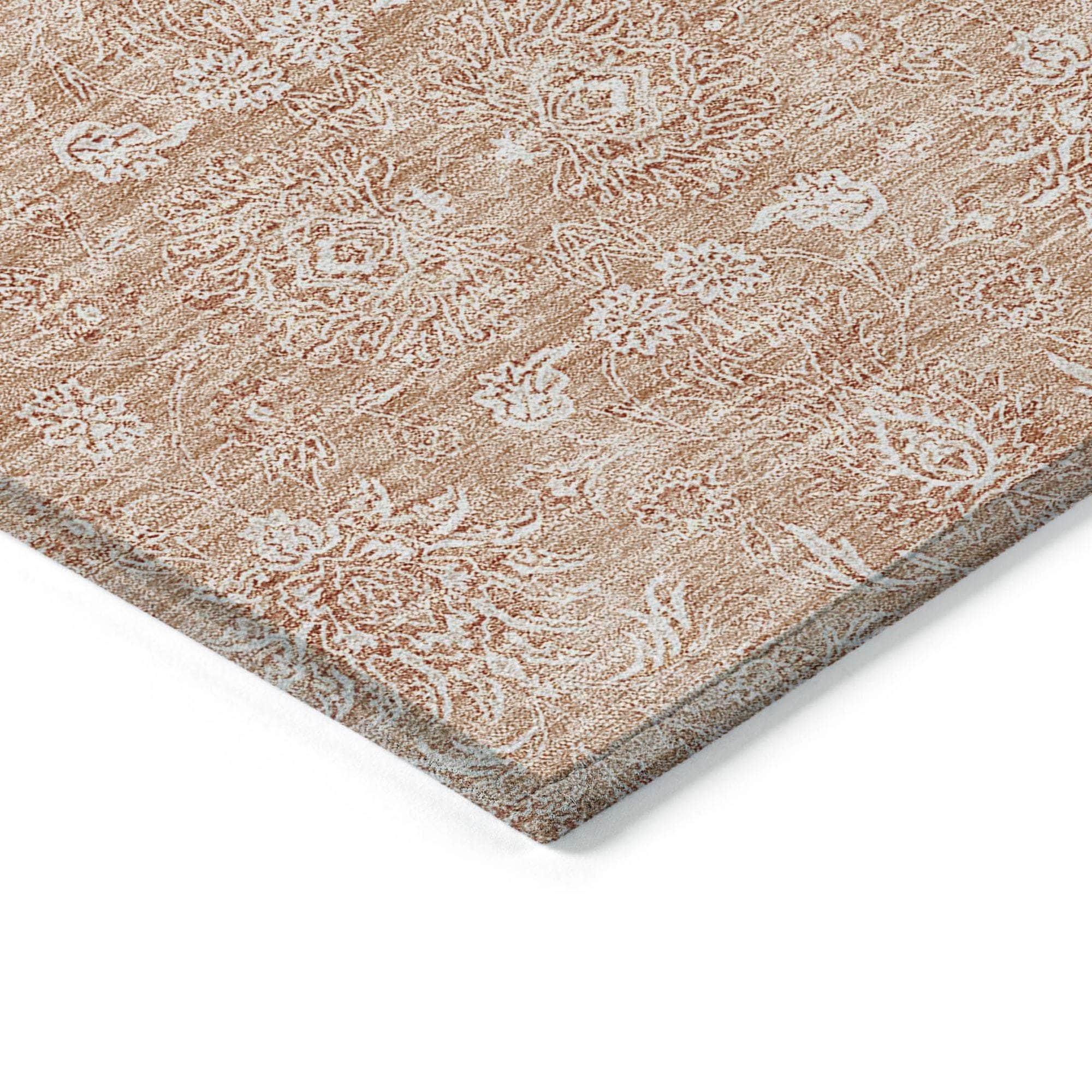 Machine Made ACN703 Coral Orange Rugs #color_coral orange