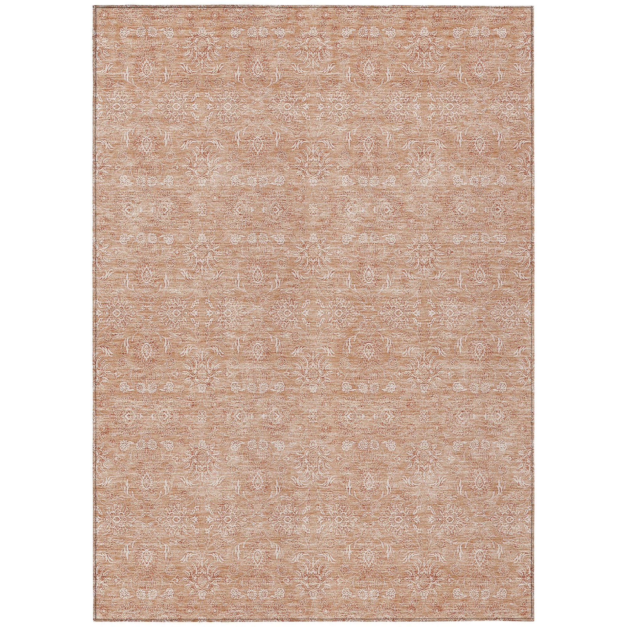 Machine Made ACN703 Coral Orange Rugs #color_coral orange