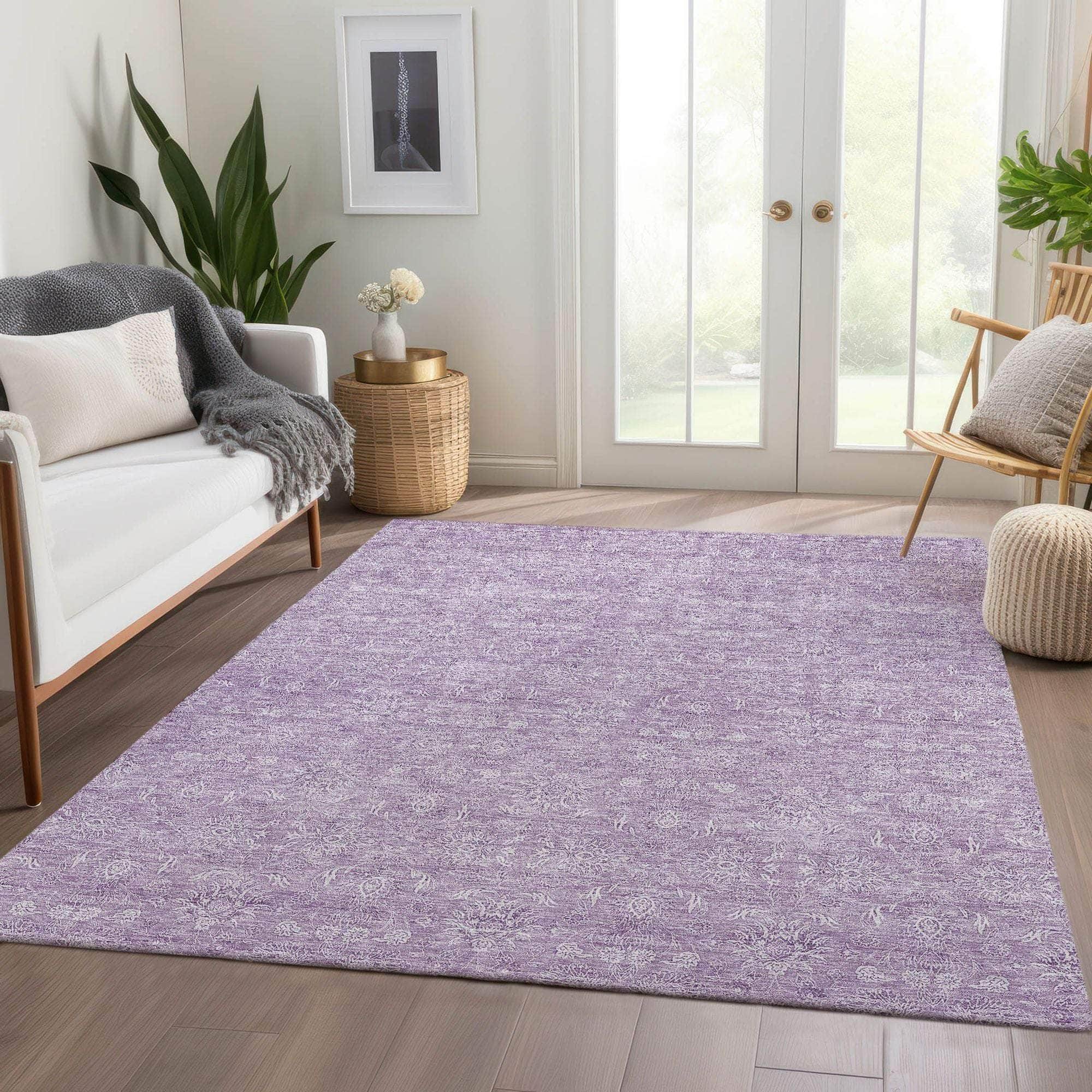 Machine Made ACN703 Lavender Purple Rugs #color_lavender purple