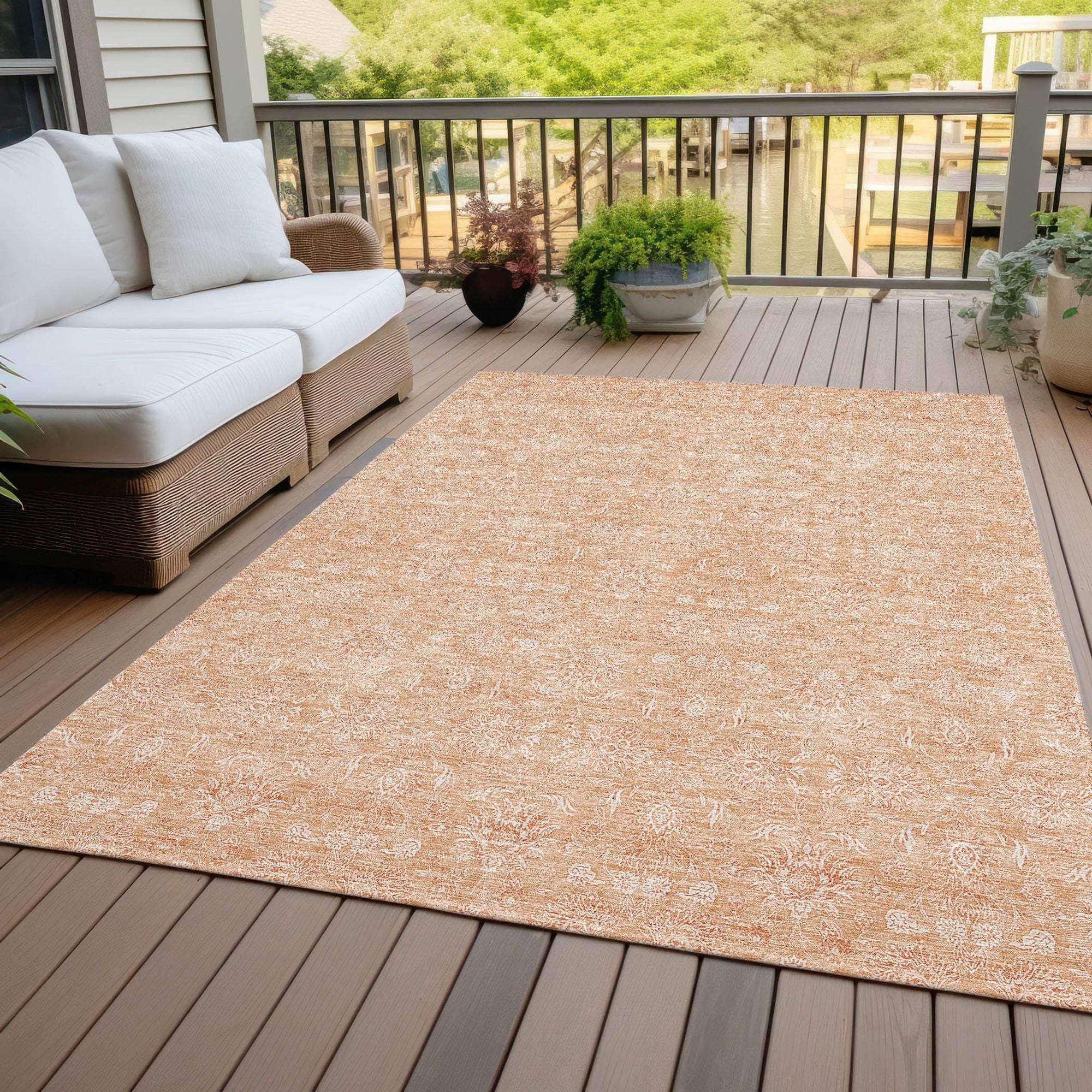 Machine Made ACN703 Peach Orange Rugs #color_peach orange