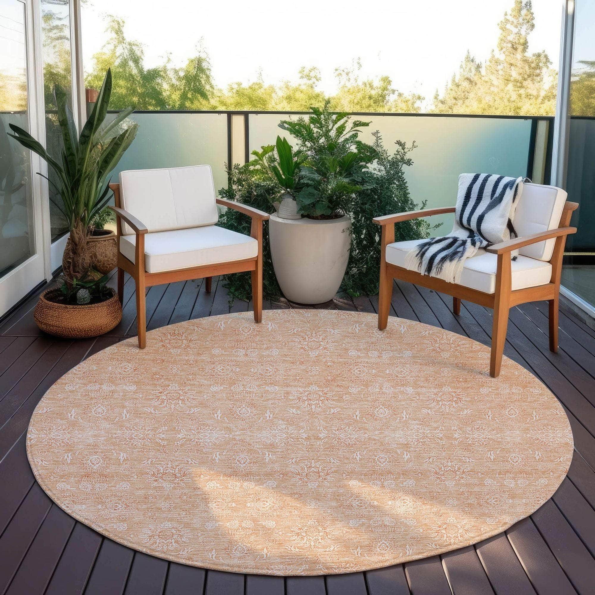 Machine Made ACN703 Peach Orange Rugs #color_peach orange