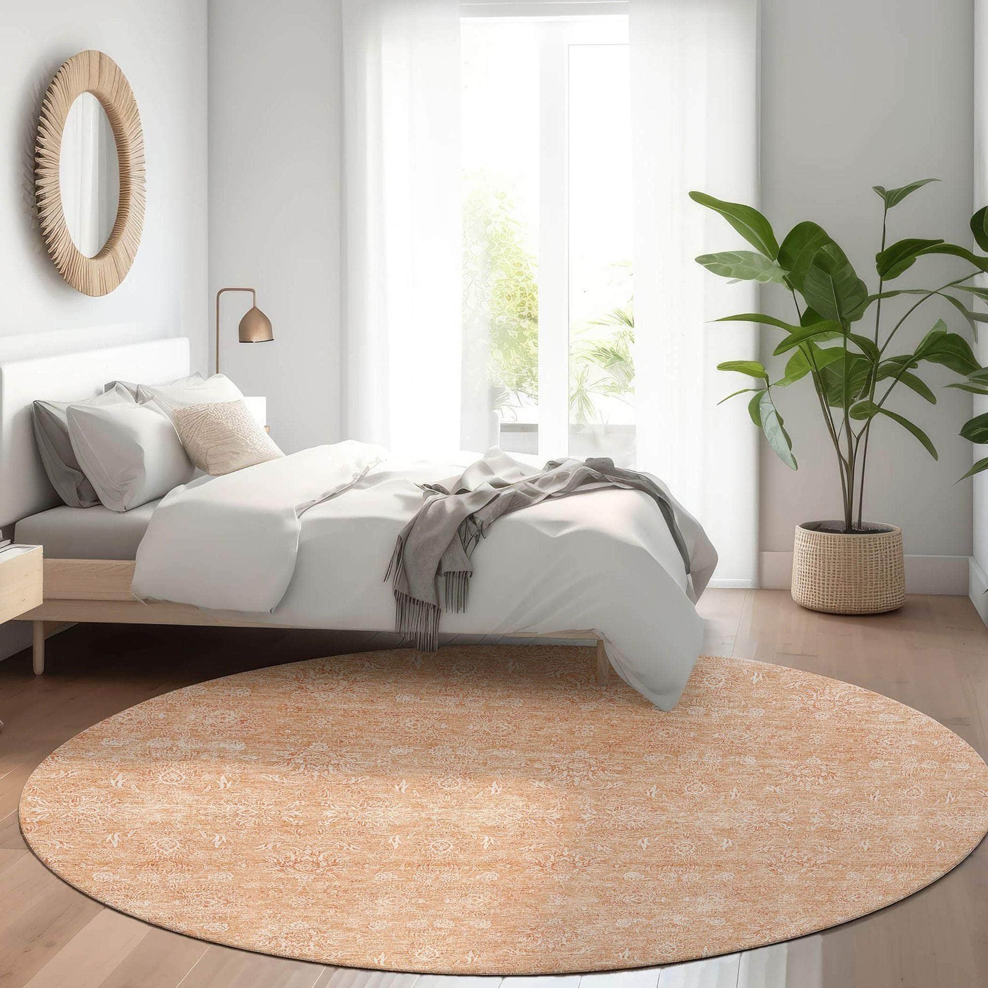 Machine Made ACN703 Peach Orange Rugs #color_peach orange