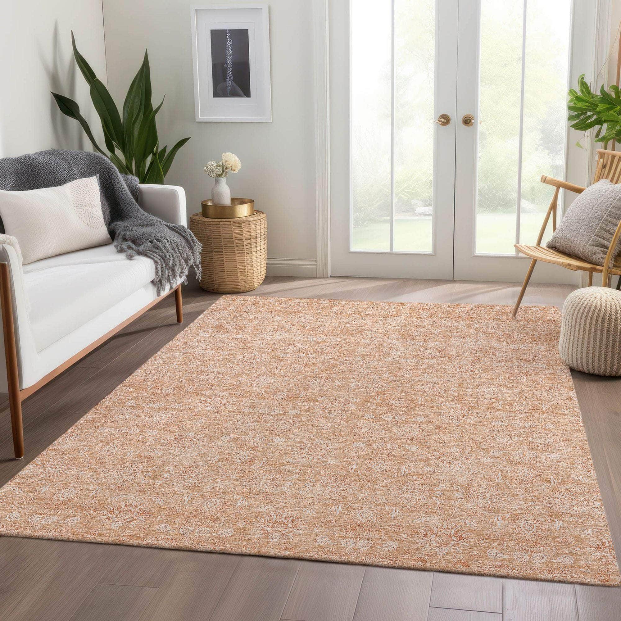 Machine Made ACN703 Peach Orange Rugs #color_peach orange