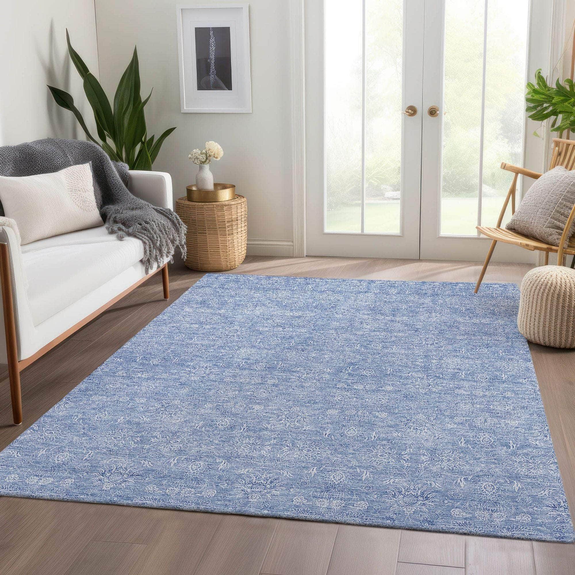 Machine Made ACN703 Sky Blue Rugs #color_sky blue