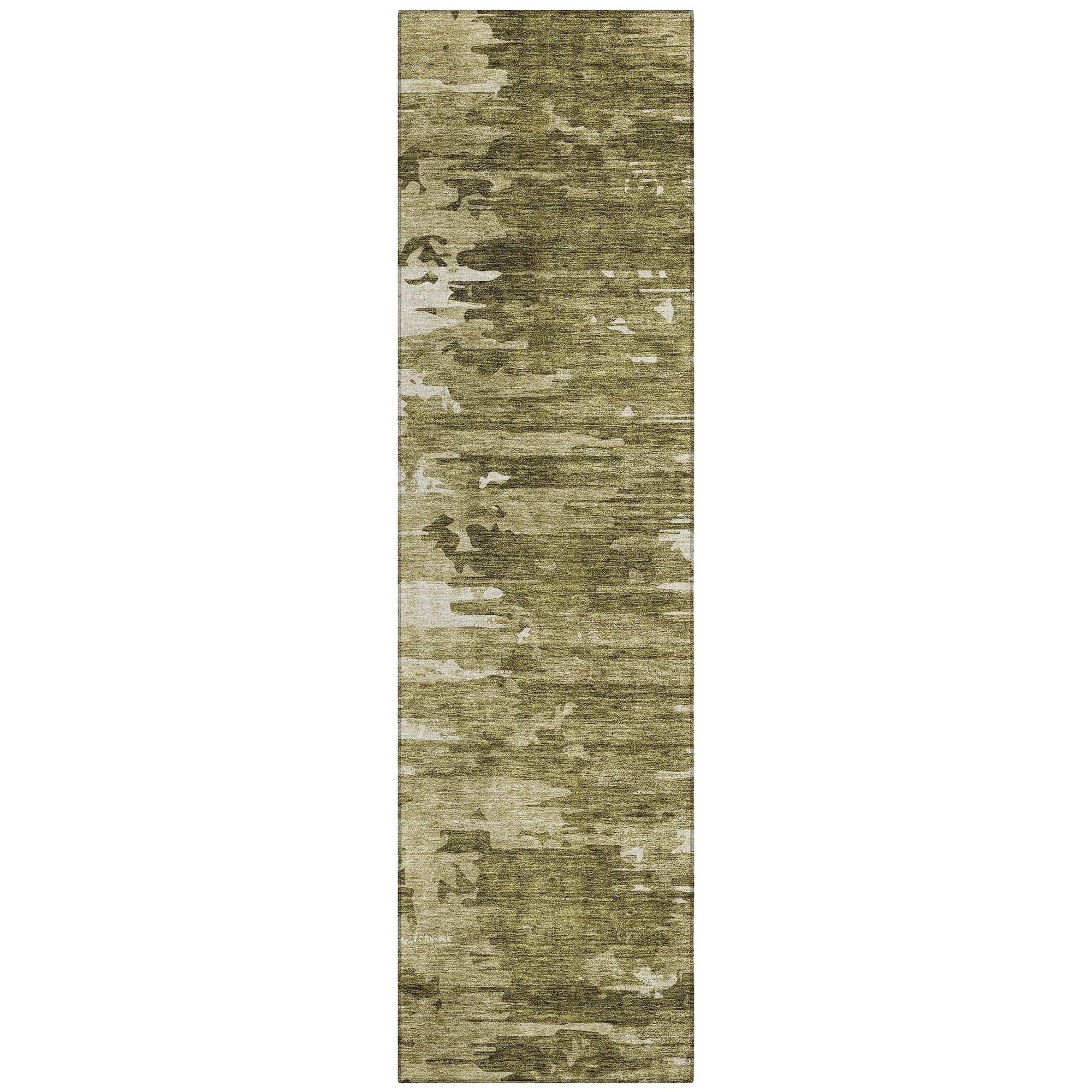 Machine Washable Mocha Brown Rug - Indoor / Outdoor - Kids / Pet Friendly Modern Print Rug