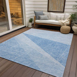 Machine Washable Sky Blue Rug - Indoor / Outdoor - Kids / Pet Friendly Modern Print Rug
