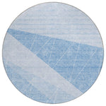 Machine Washable Sky Blue Rug - Indoor / Outdoor - Kids / Pet Friendly Modern Print Rug