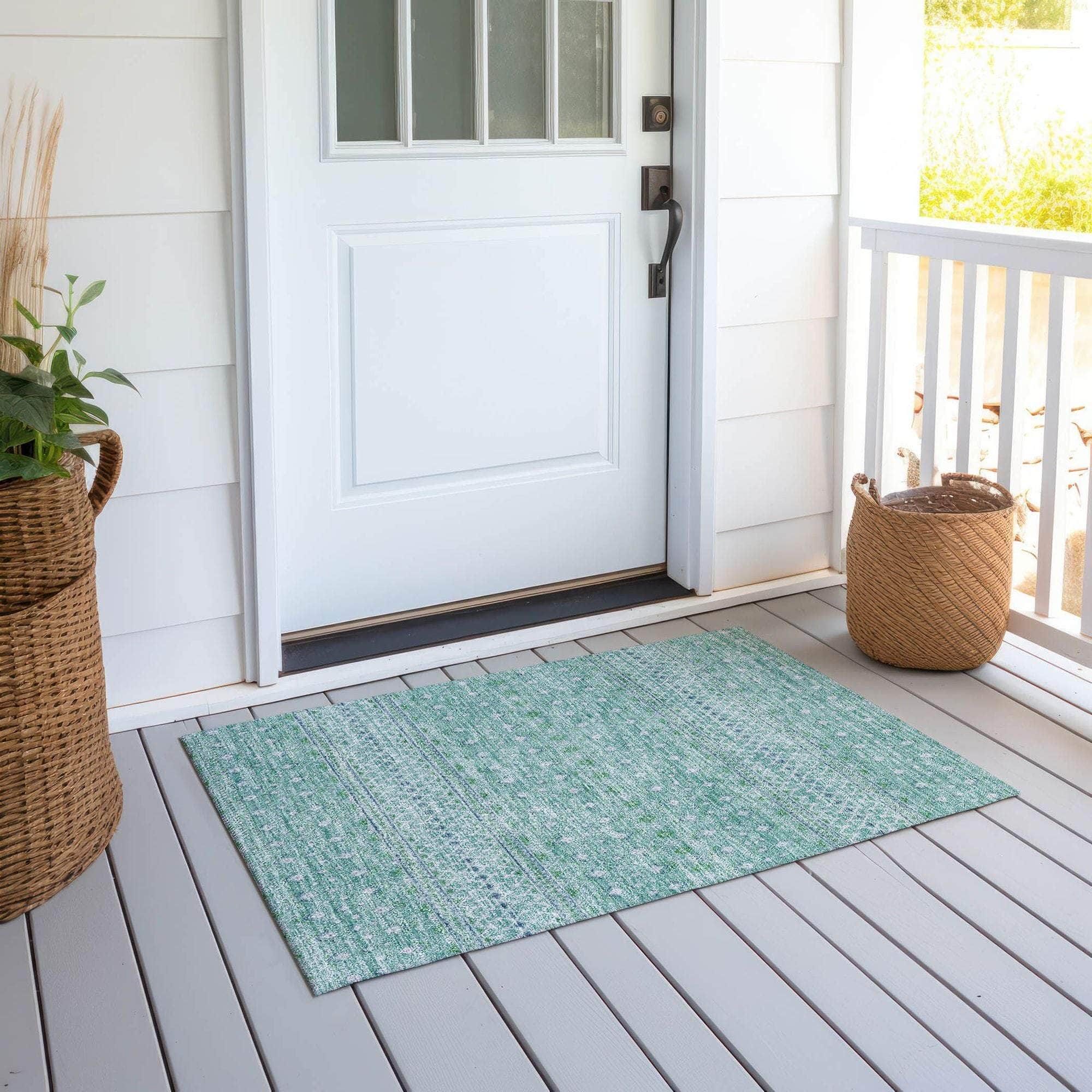 Machine Made ACN709 Aqua Teal Rugs #color_aqua teal