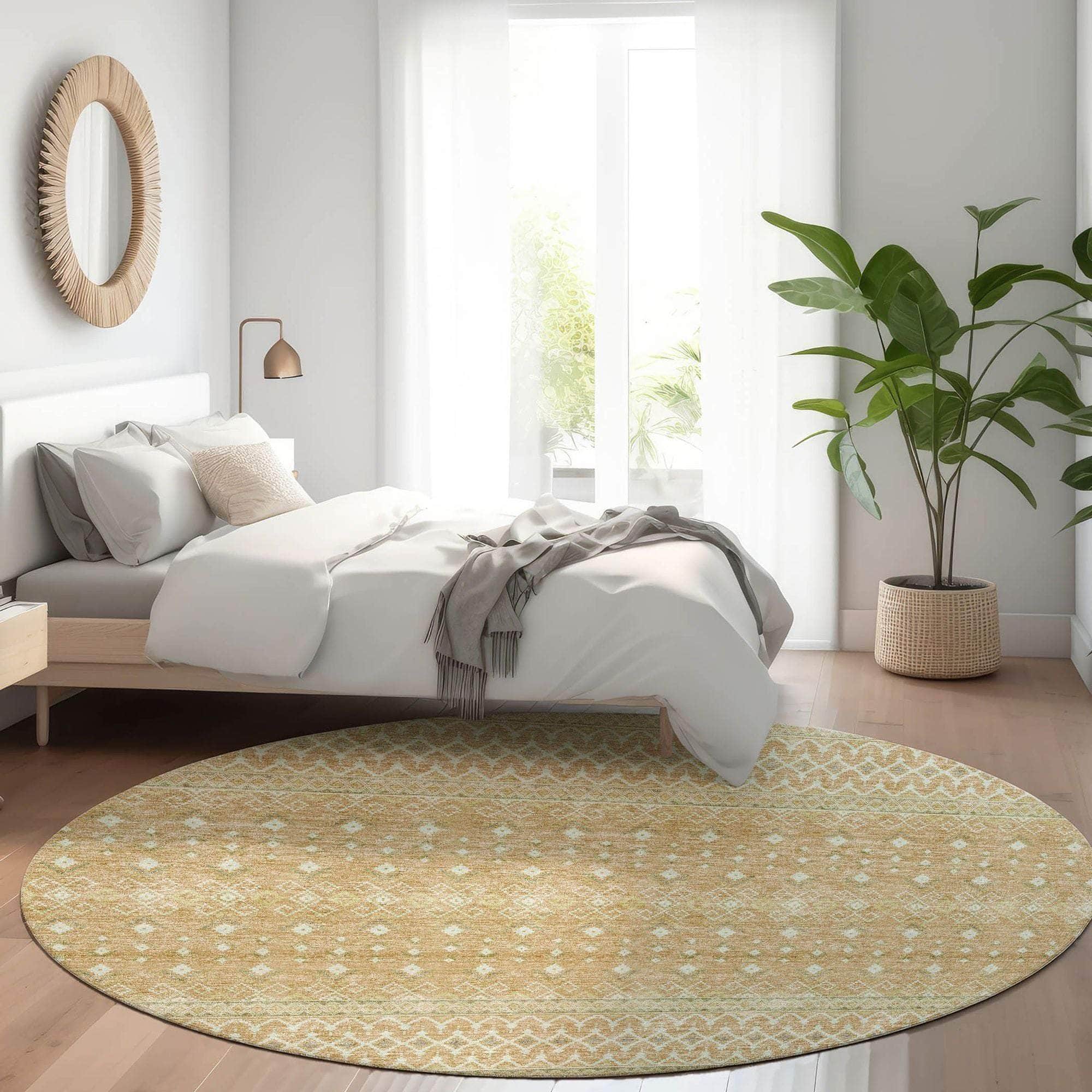 Machine Made ACN709 Copper Orange Rugs #color_copper orange