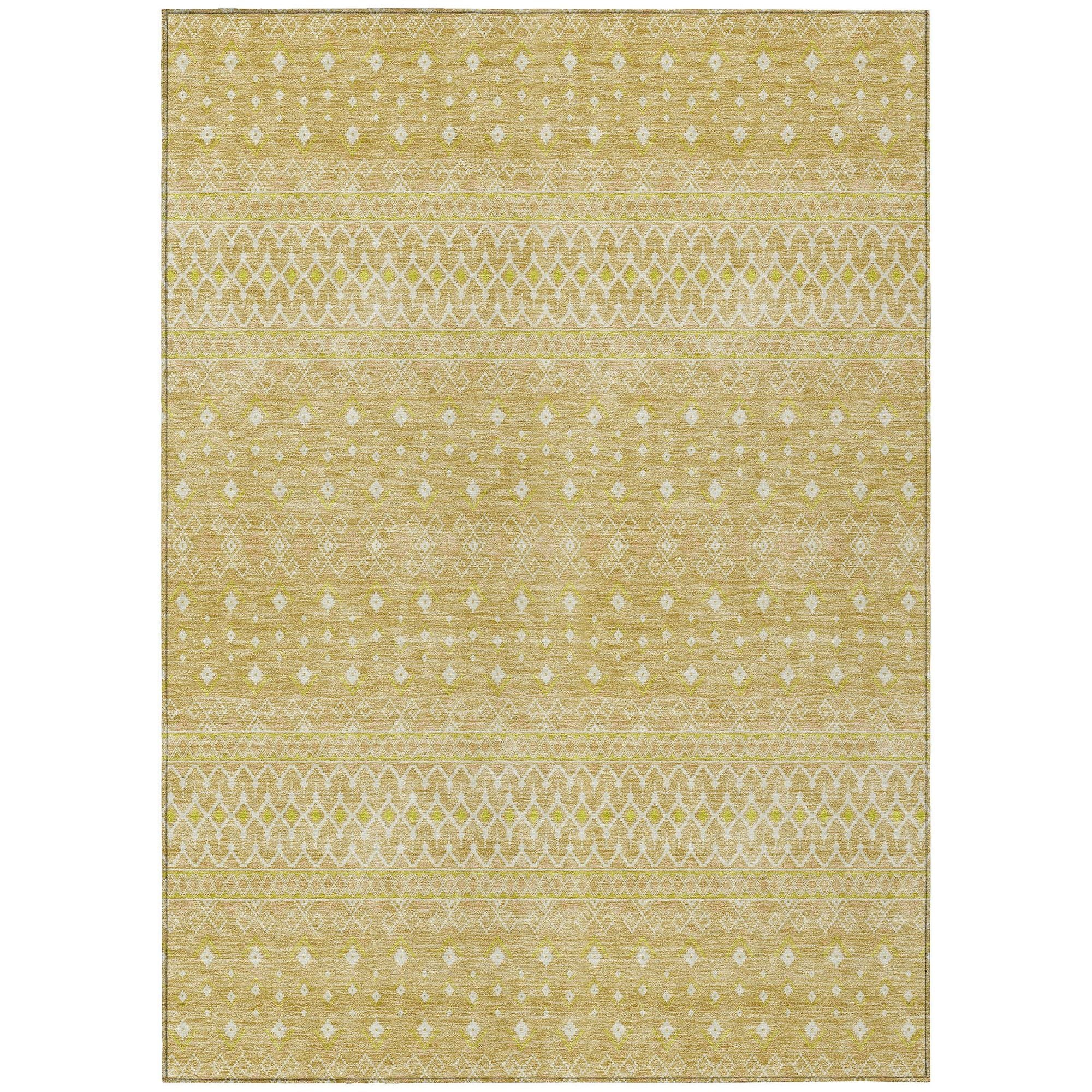 Machine Made ACN709 Gold  Rugs #color_gold 