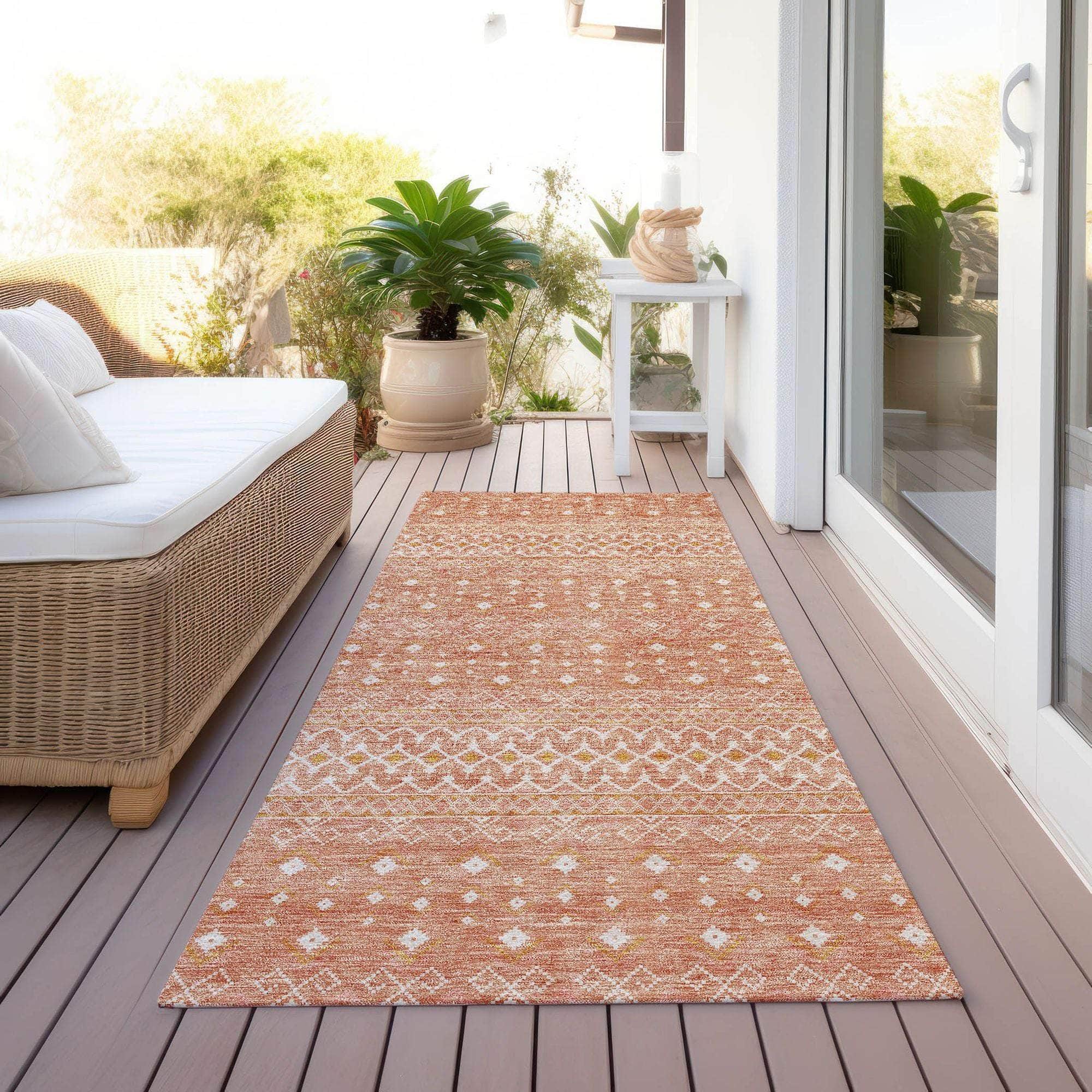 Machine Made ACN709 Salmon Orange Rugs #color_salmon orange