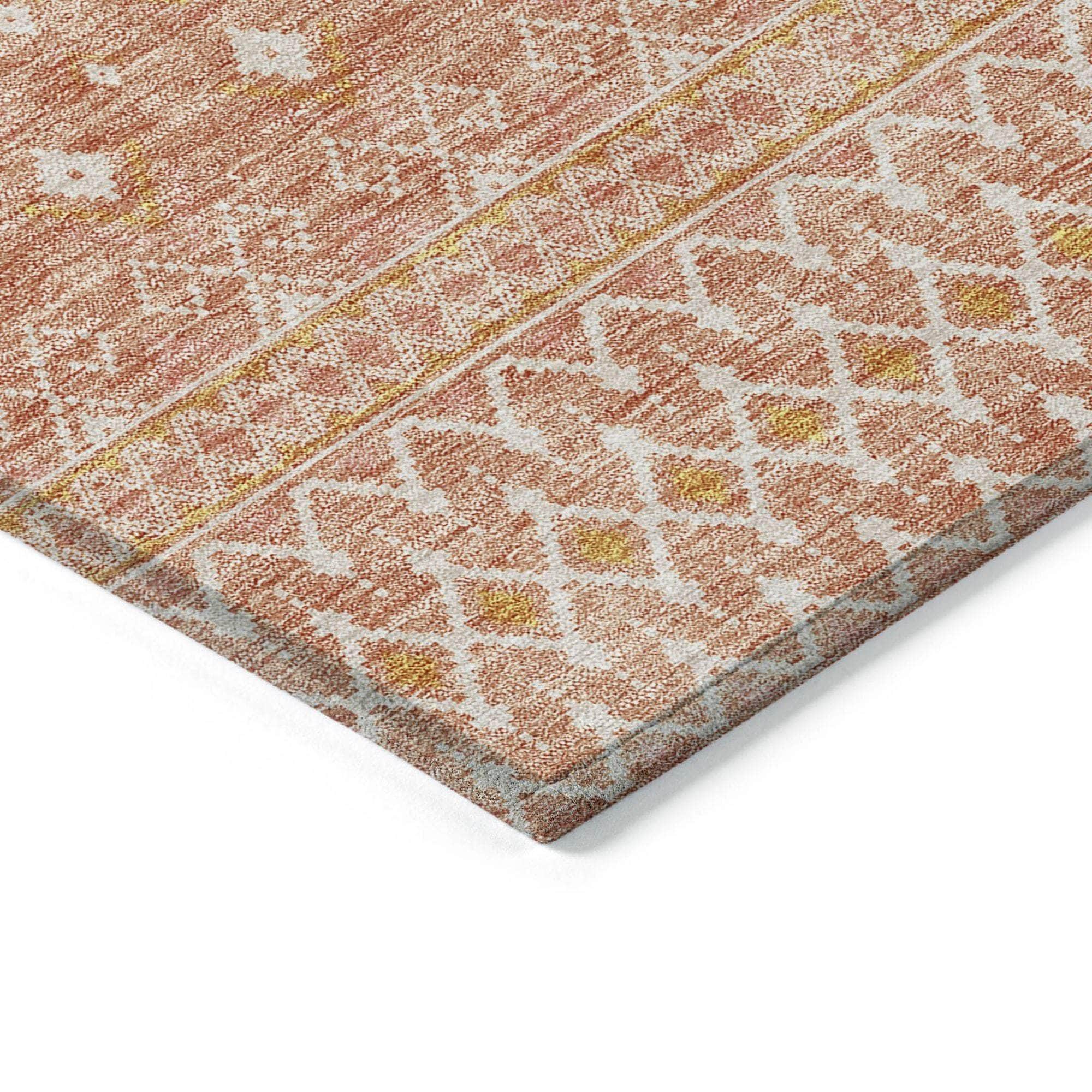 Machine Made ACN709 Salmon Orange Rugs #color_salmon orange