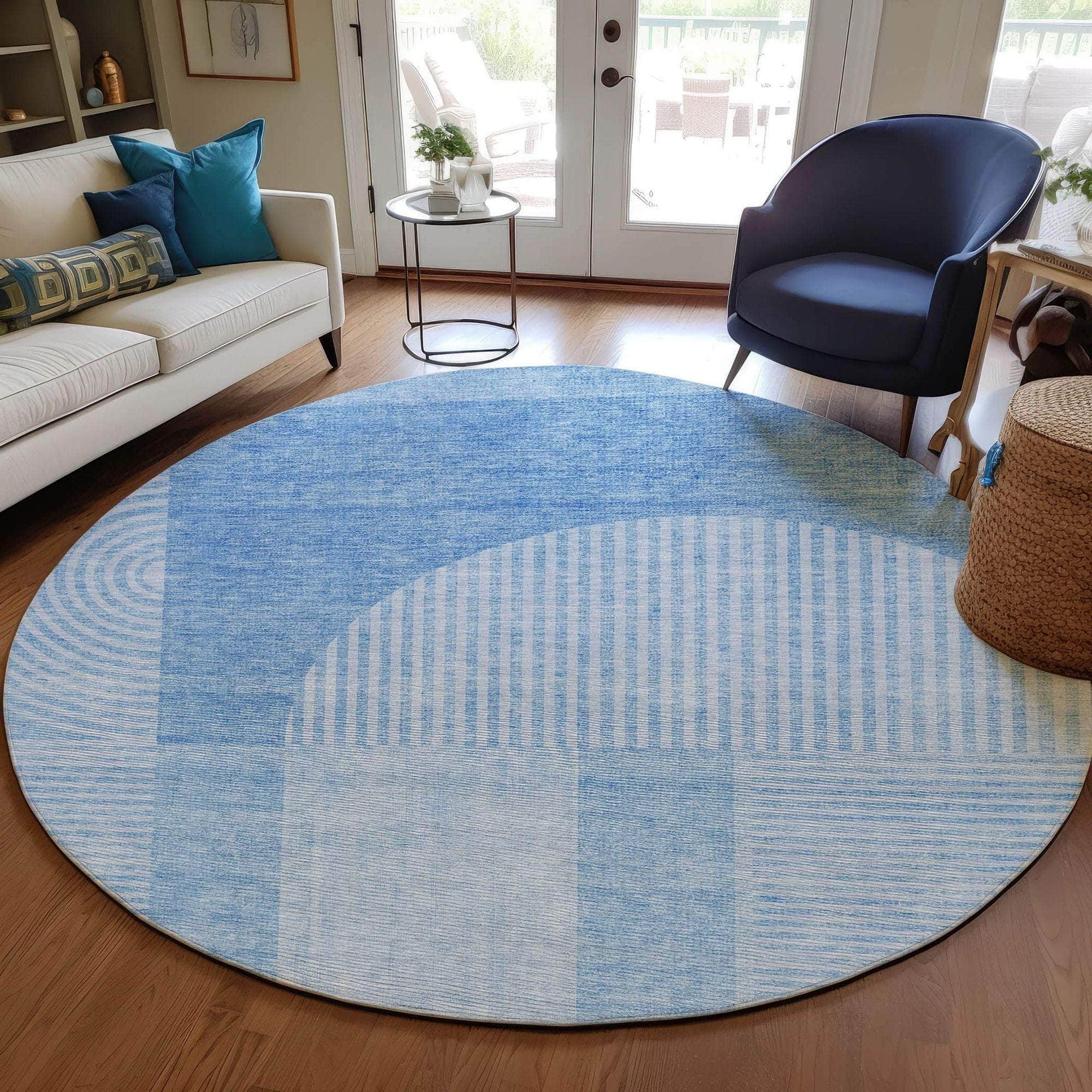 Machine Made ACN711 Blue  Rugs #color_blue 