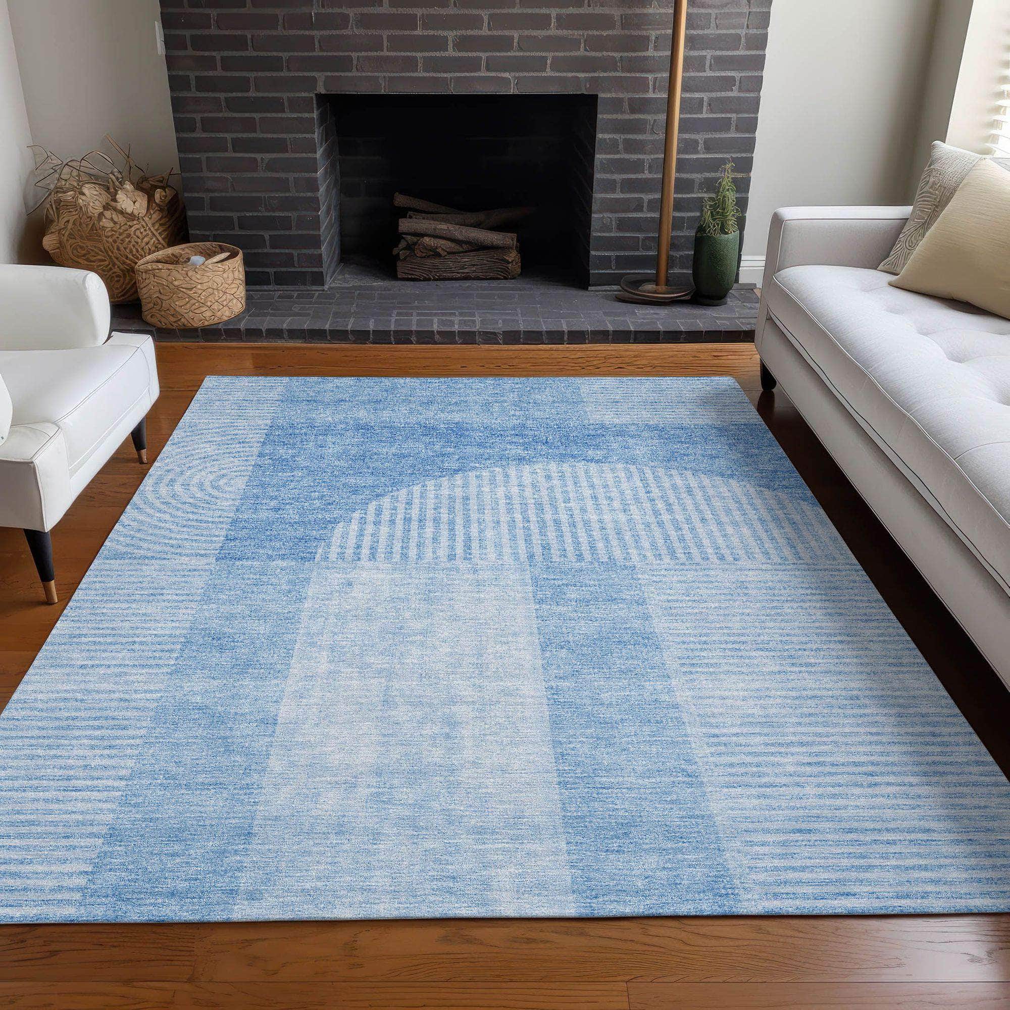 Machine Made ACN711 Blue  Rugs #color_blue 