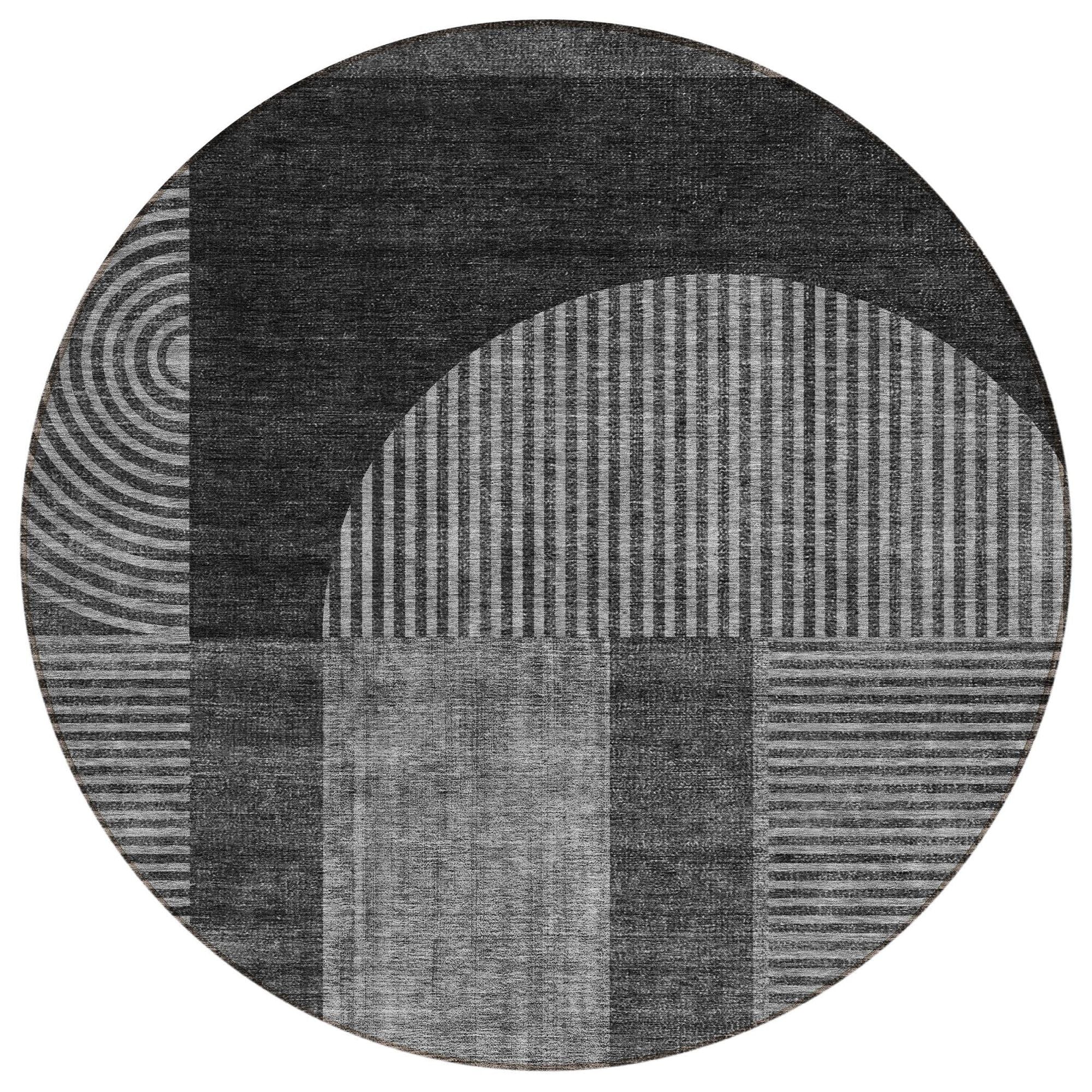 Machine Made ACN711 Charcoal Gray Rugs #color_charcoal gray