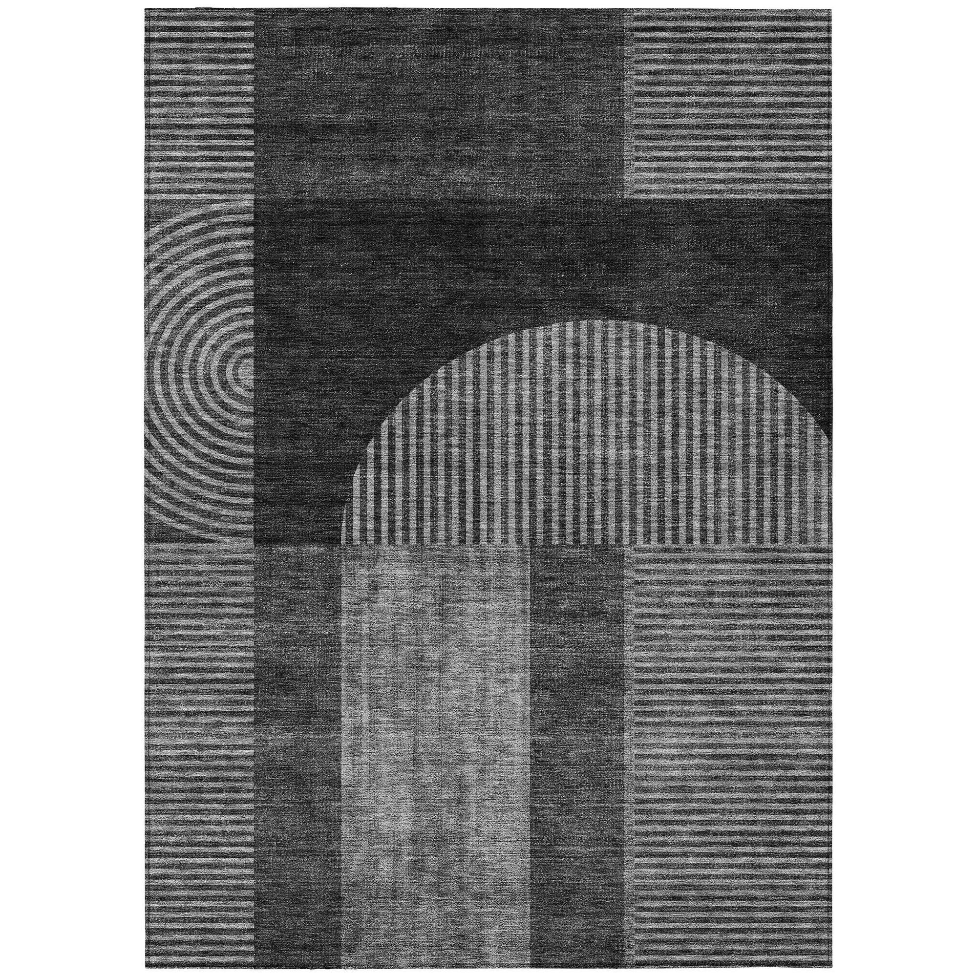 Machine Made ACN711 Charcoal Gray Rugs #color_charcoal gray