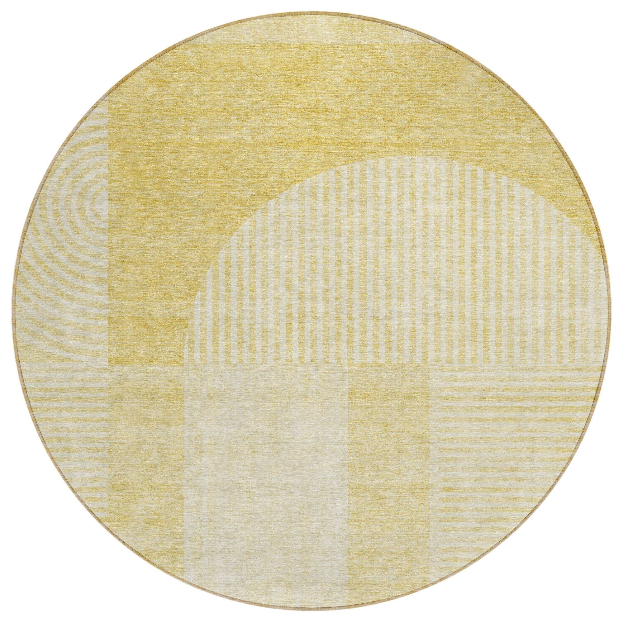 Machine Made ACN711 Gold  Rugs #color_gold 