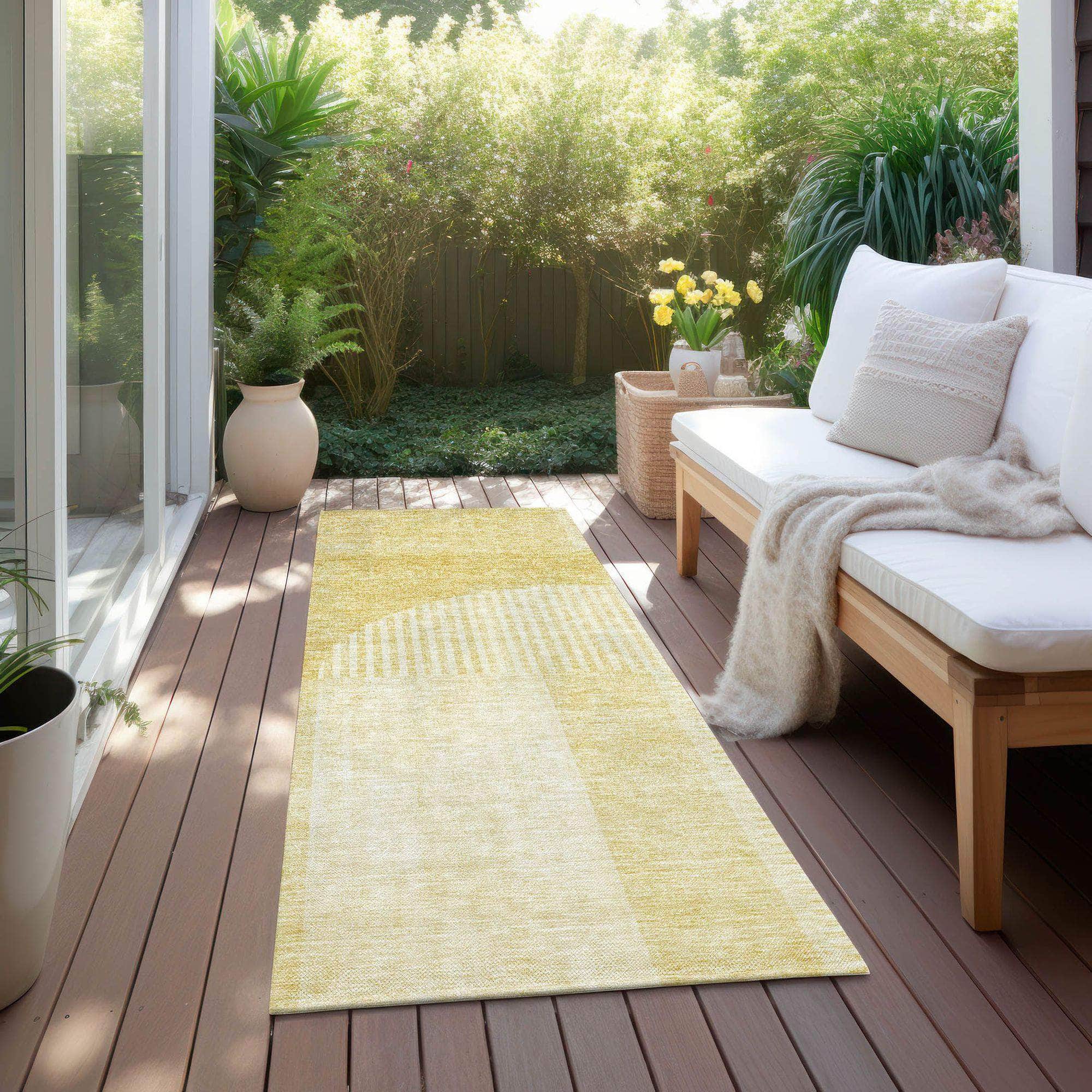 Machine Made ACN711 Gold  Rugs #color_gold 