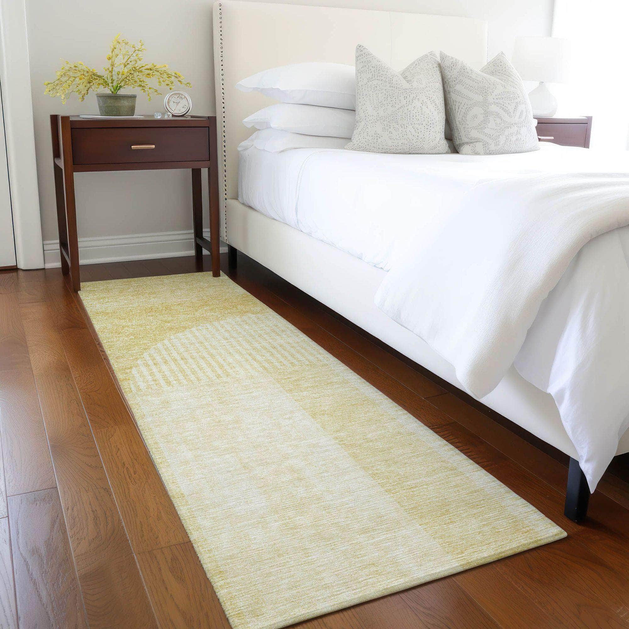 Machine Made ACN711 Gold  Rugs #color_gold 