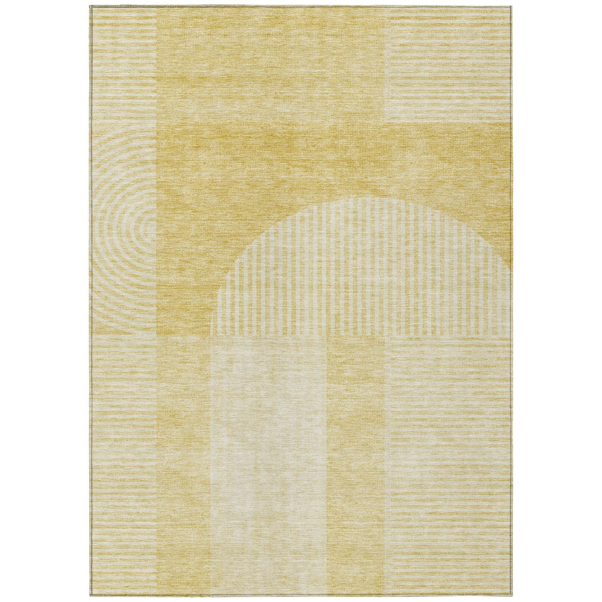 Machine Made ACN711 Gold  Rugs #color_gold 