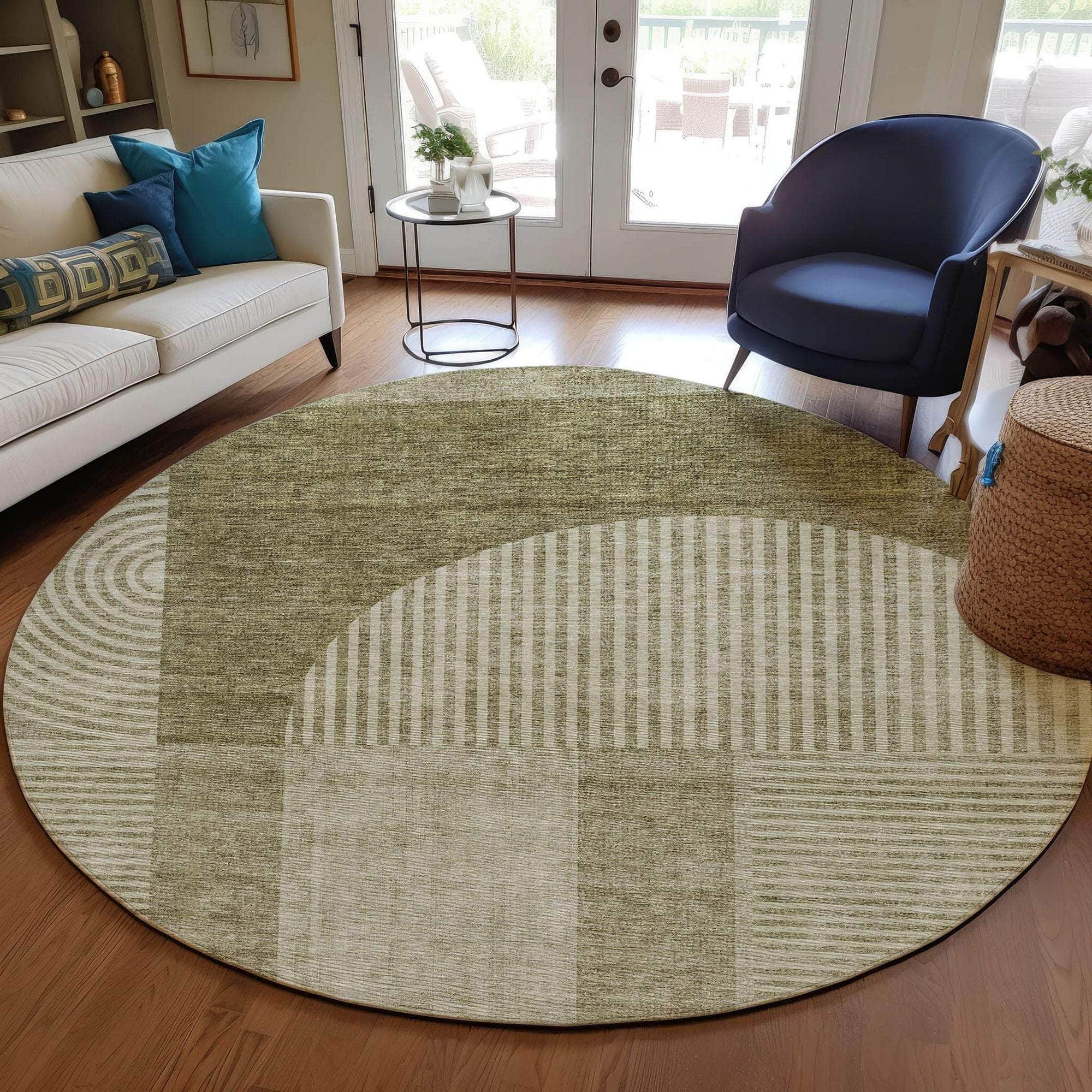 Machine Made ACN711 Taupe Brown Rugs #color_taupe brown