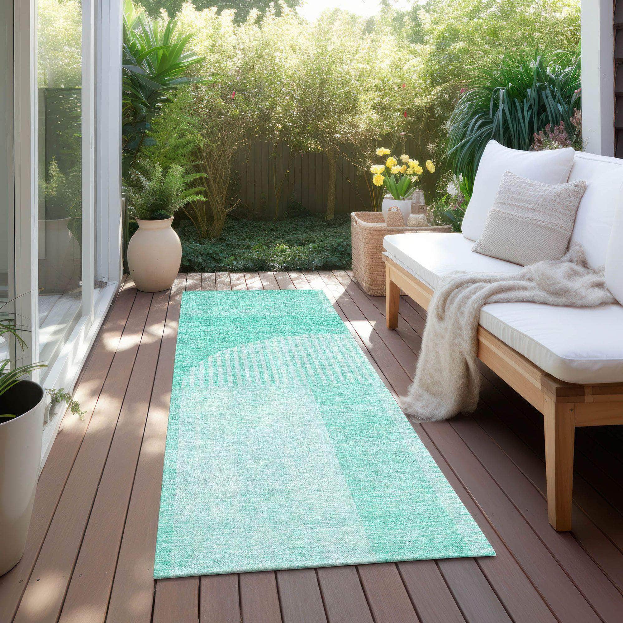 Machine Made ACN711 Teal  Rugs #color_teal 