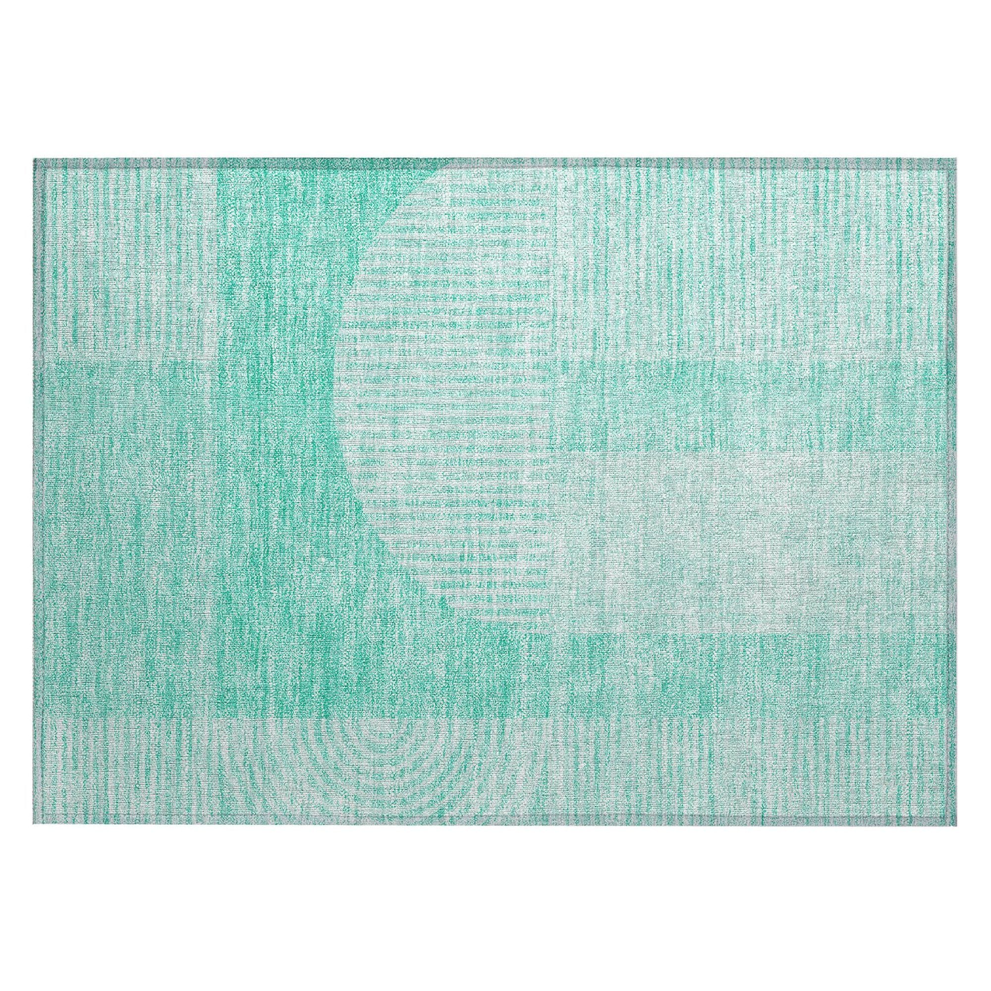 Machine Made ACN711 Teal  Rugs #color_teal 