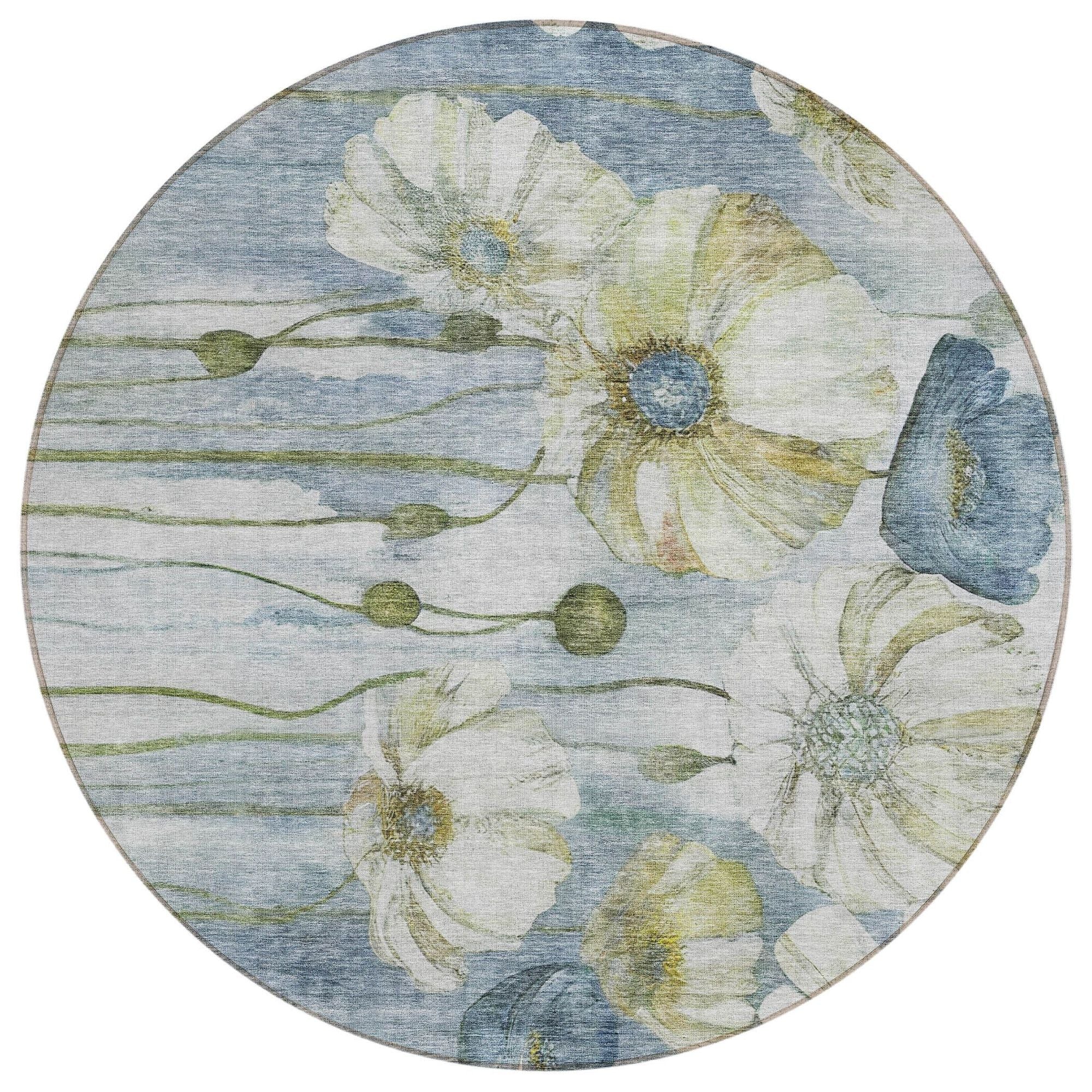 Machine Made ACN712 Blue  Rugs #color_blue 