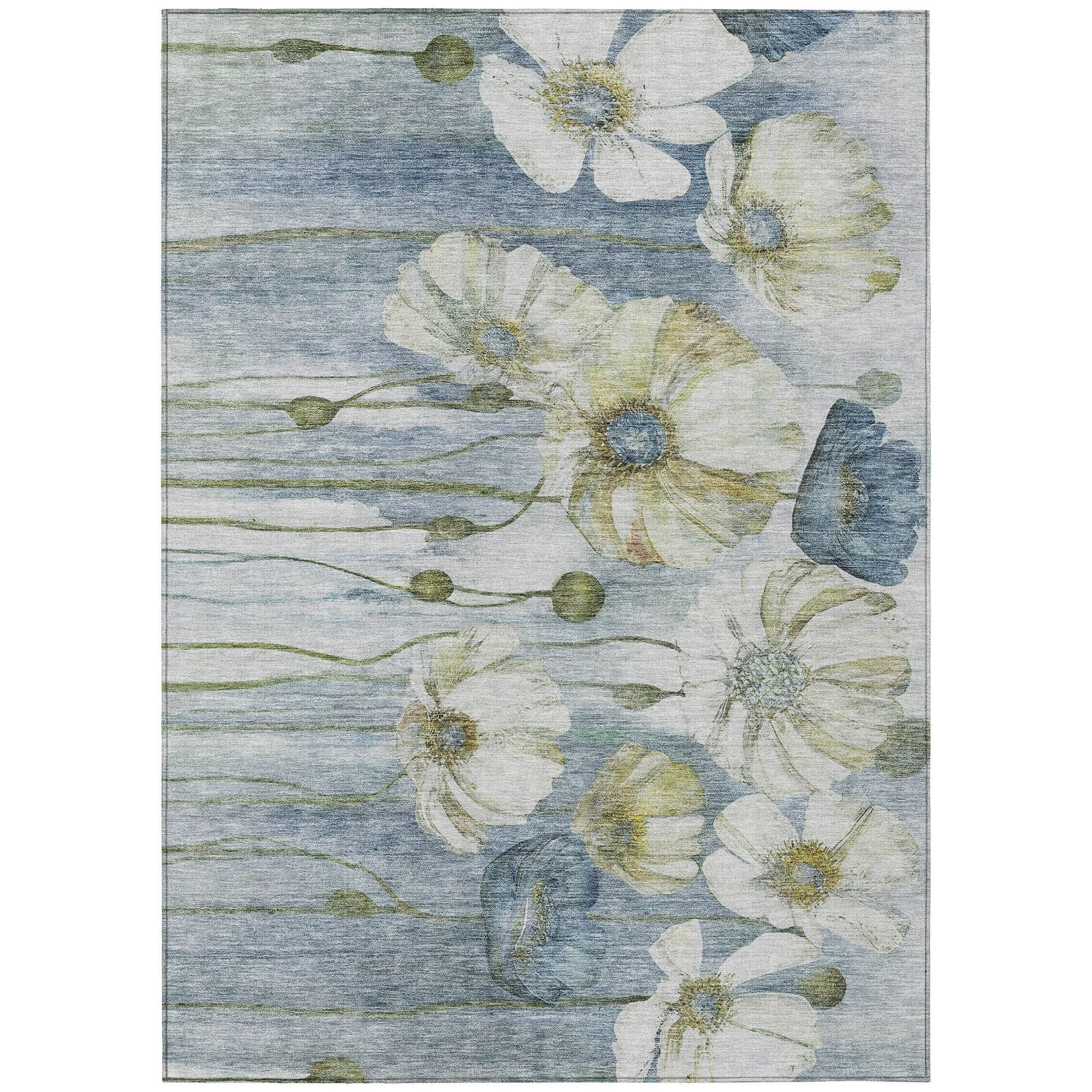 Machine Made ACN712 Blue  Rugs #color_blue 