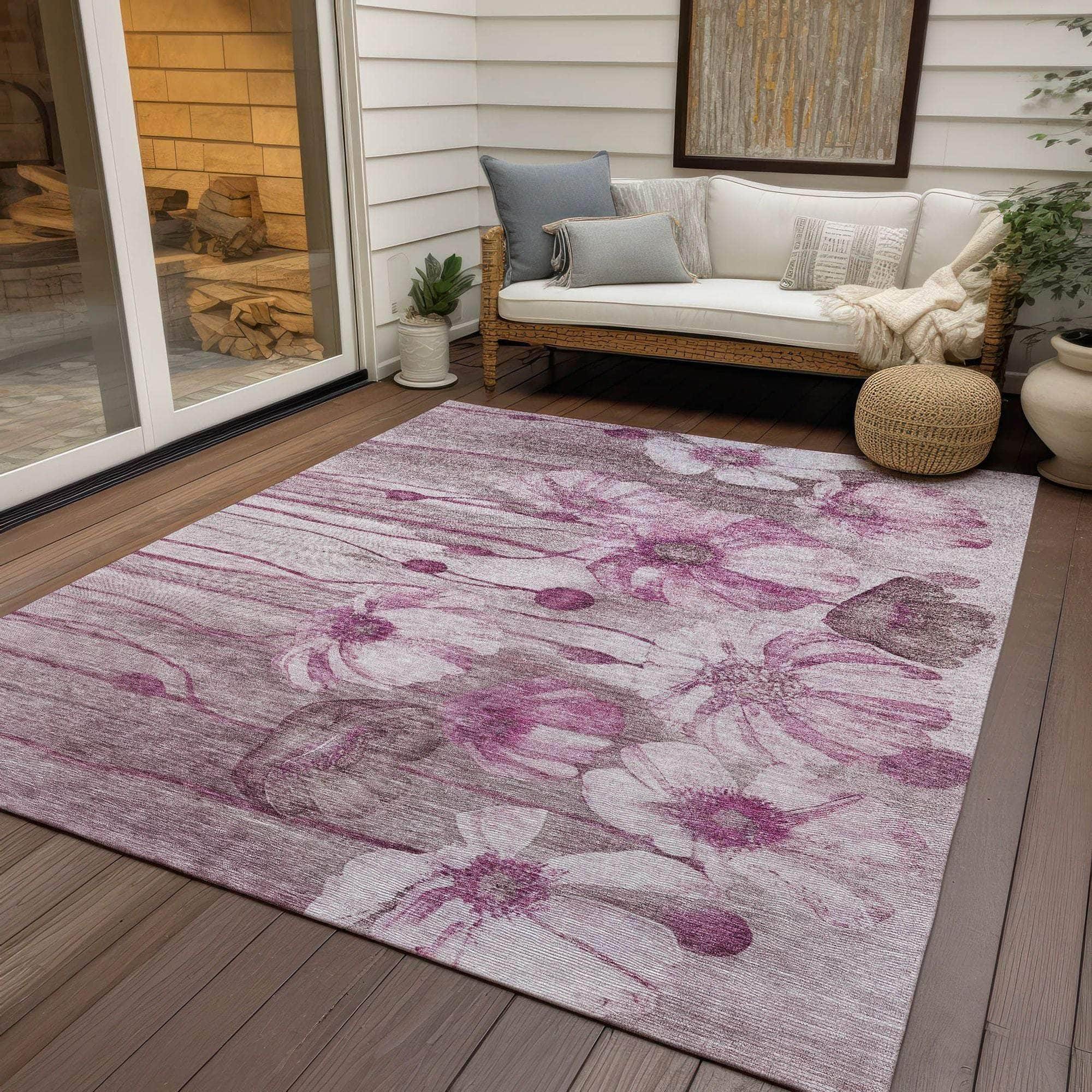 Machine Made ACN712 Plum Purple Rugs #color_plum purple