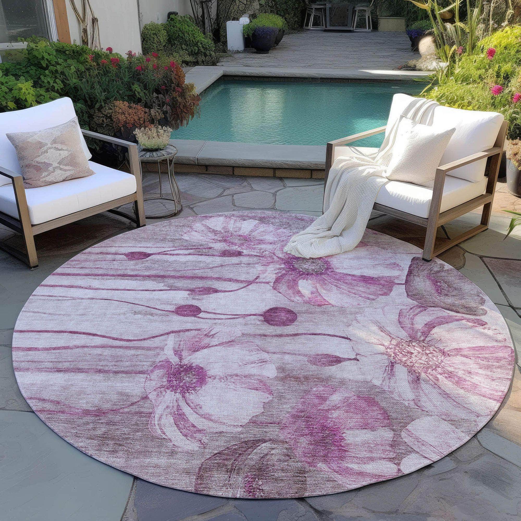 Machine Made ACN712 Plum Purple Rugs #color_plum purple