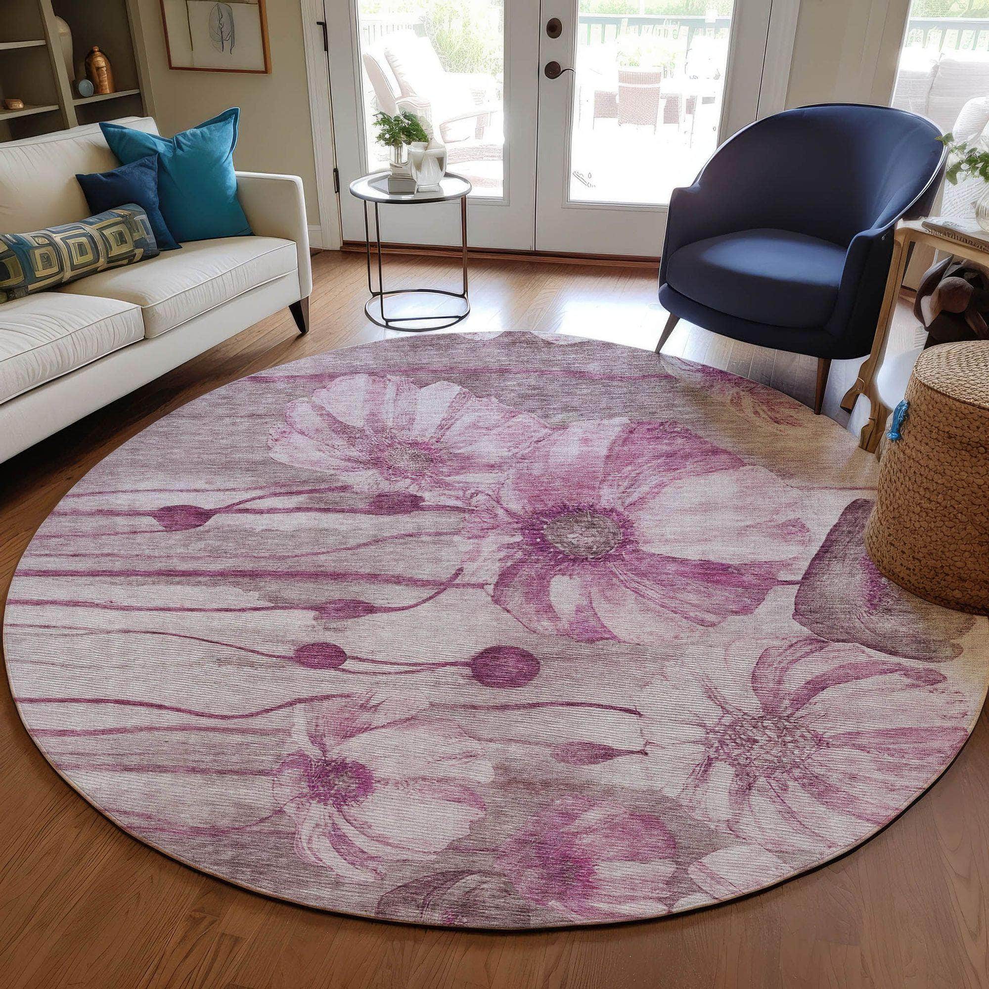 Machine Made ACN712 Plum Purple Rugs #color_plum purple