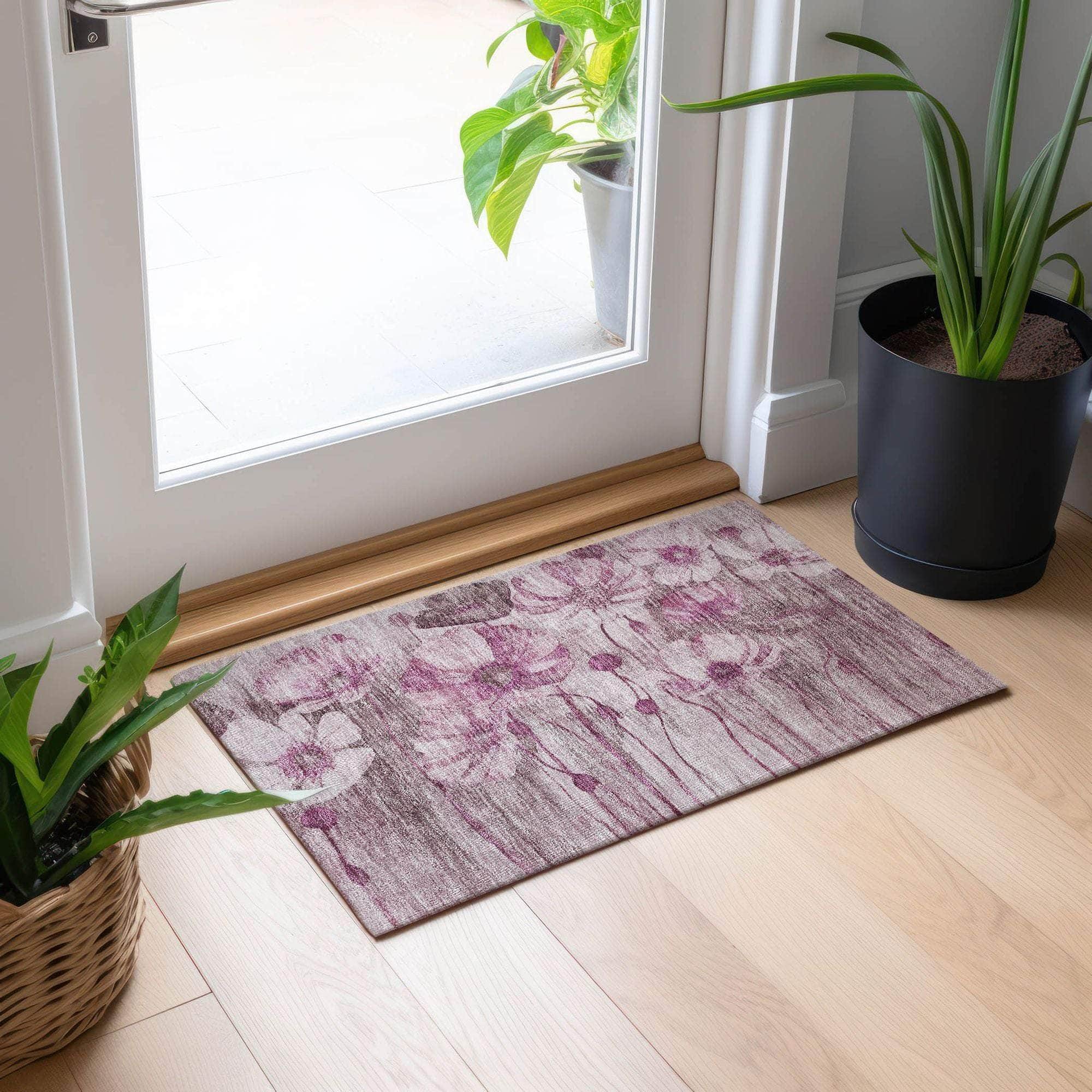 Machine Made ACN712 Plum Purple Rugs #color_plum purple